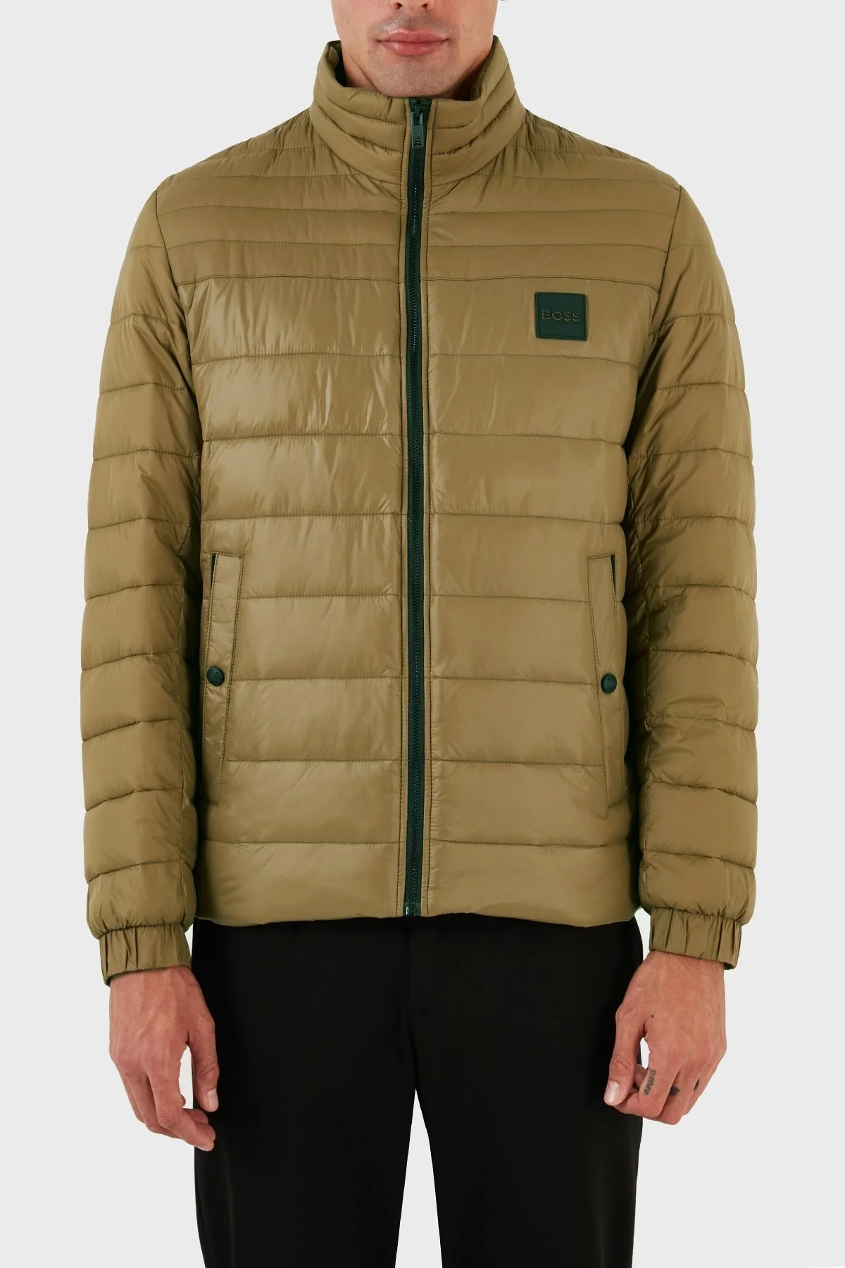 Boss Su Tutmaz Regular Fit Dik Yaka Hafif Şişme Erkek Mont 50496766 280 AÇIK BEJ - 1