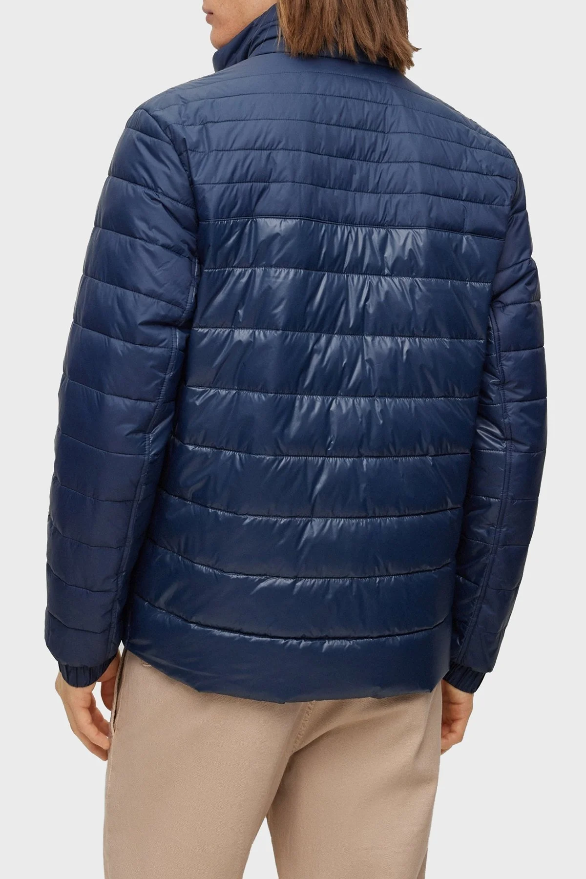 Boss Su Tutmaz Regular Fit Dik Yaka Hafif Şişme Erkek Mont 50496766 404 KOYU MAVİ - 2