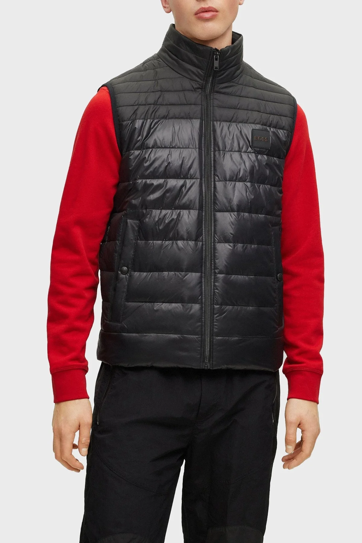 Boss Su Tutmaz Regular Fit Dik Yaka Şişme Erkek Yelek 50496725 001 SİYAH - 1