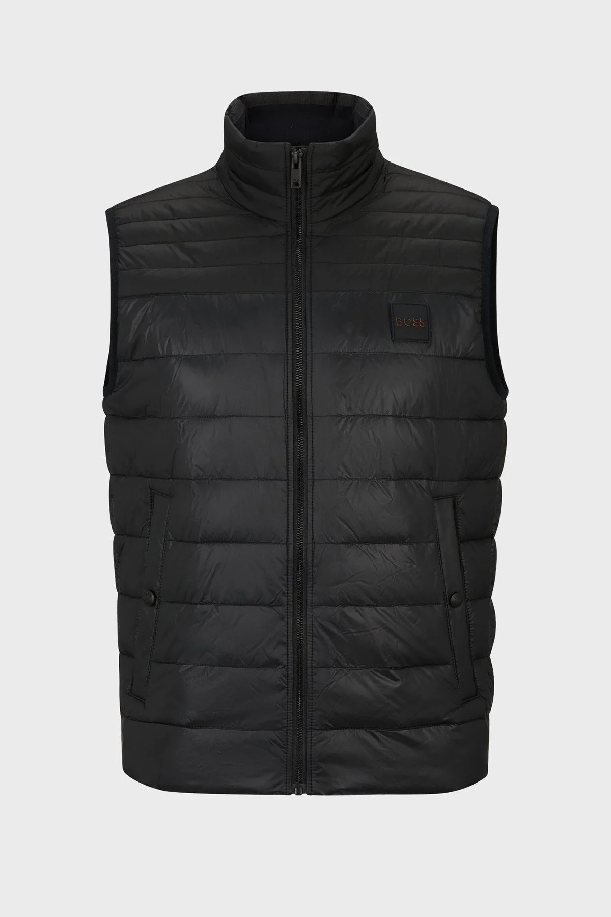 Boss Su Tutmaz Regular Fit Dik Yaka Şişme Erkek Yelek 50496725 001 SİYAH - 5