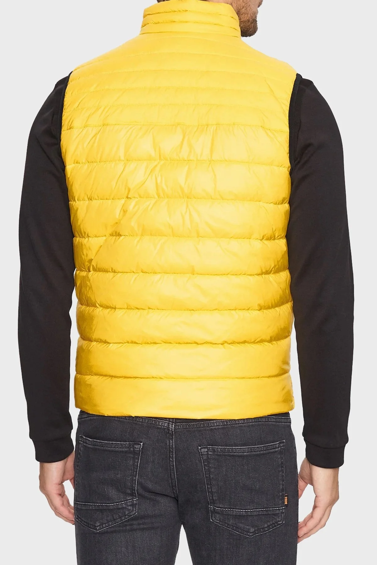 Boss Su Tutmaz Regular Fit Dik Yaka Şişme Erkek Yelek 50496725 740 AÇIK SARI - 2