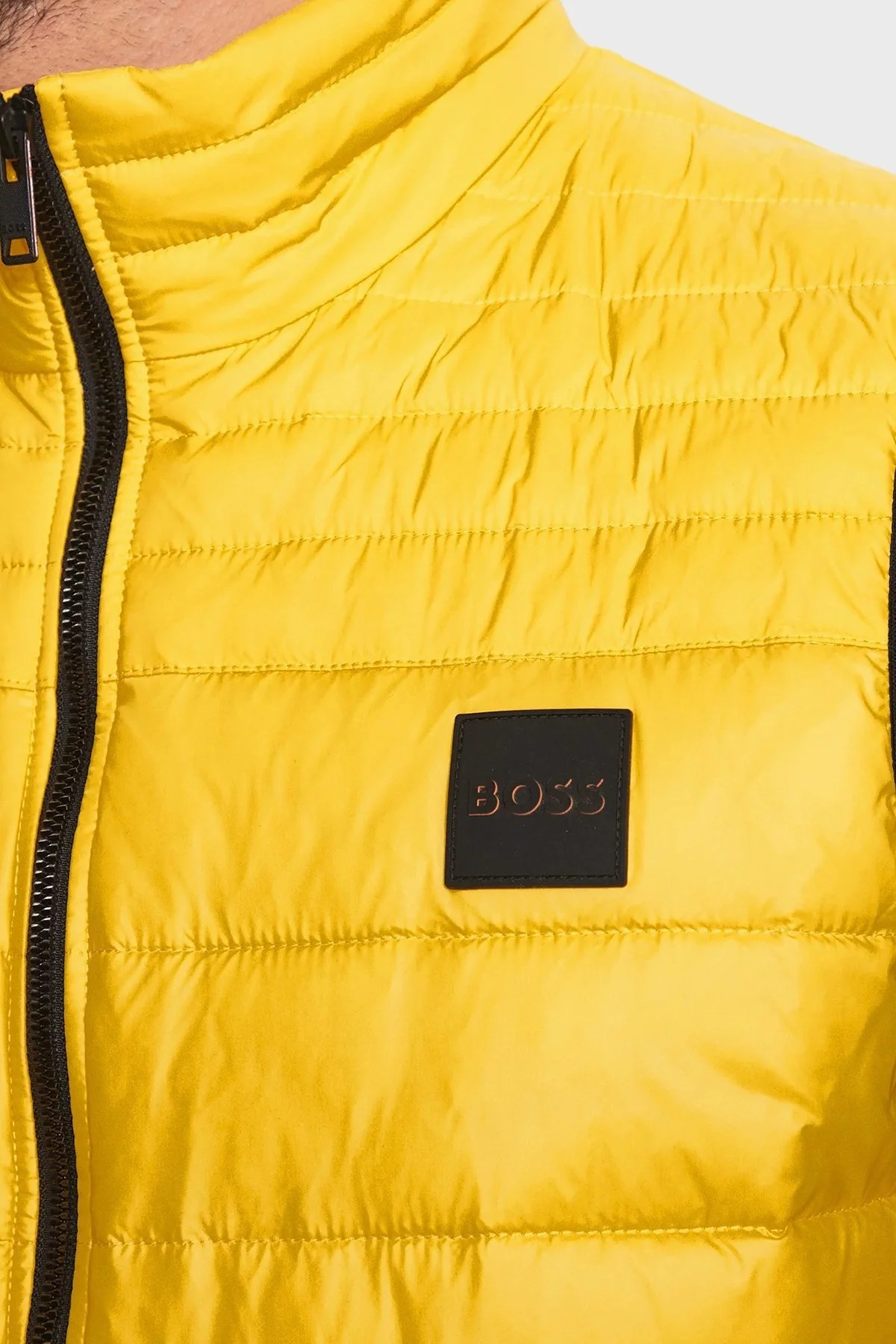 Boss Su Tutmaz Regular Fit Dik Yaka Şişme Erkek Yelek 50496725 740 AÇIK SARI - 5