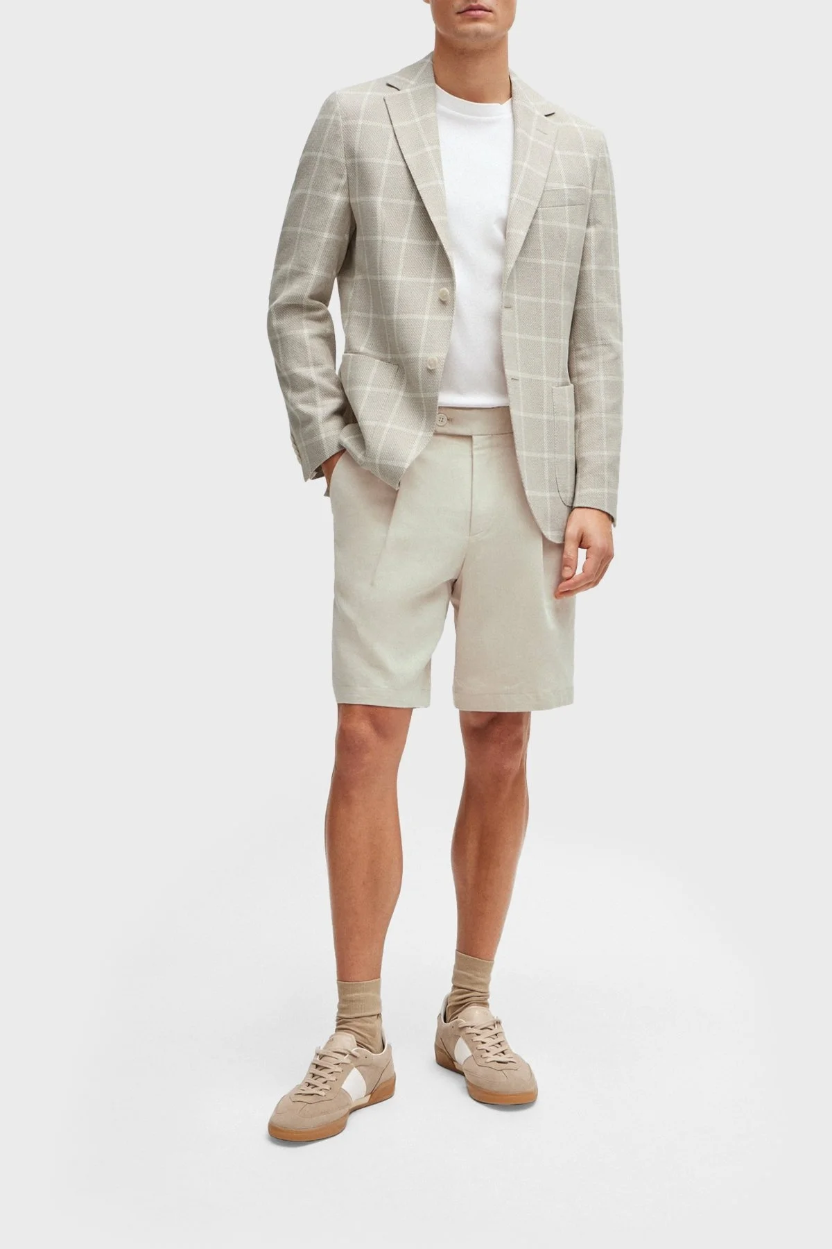 Boss Süet Deri Sneaker Erkek Ayakkabı 50512365 260 BEJ - 2