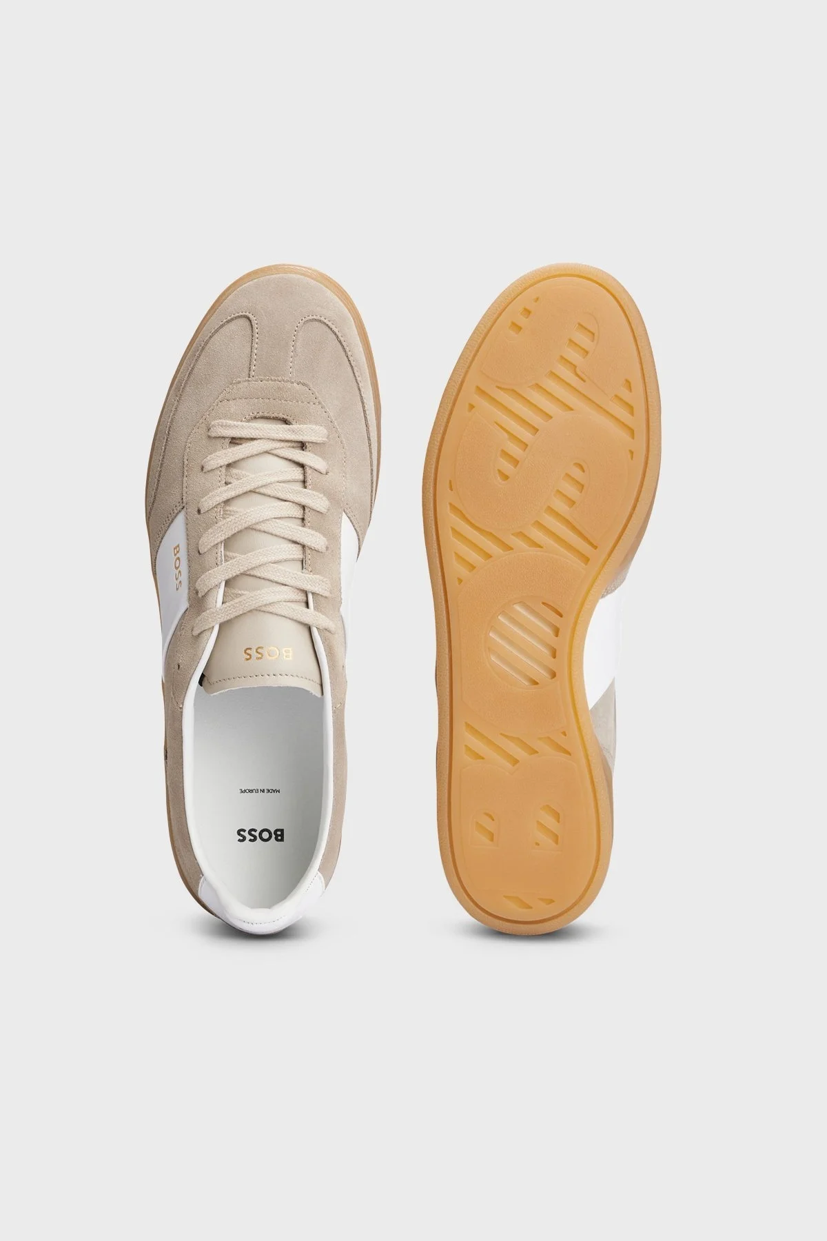 Boss Süet Deri Sneaker Erkek Ayakkabı 50512365 260 BEJ - 4