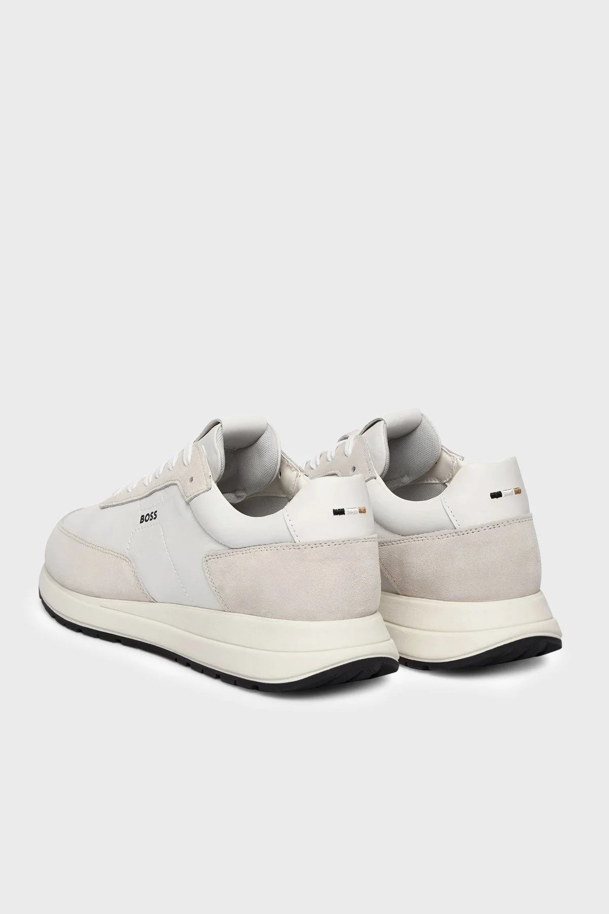 Boss Süet Detaylı Logolu Sneaker Erkek Ayakkabı 50557837 100 BEYAZ - 5