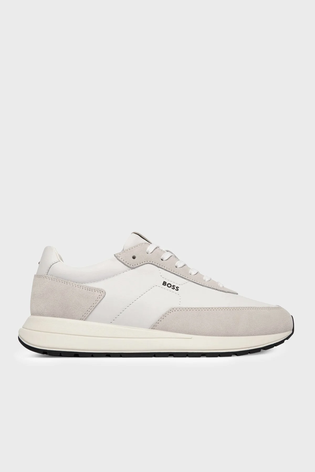 Boss Süet Detaylı Logolu Sneaker Erkek Ayakkabı 50557837 100 BEYAZ - 1