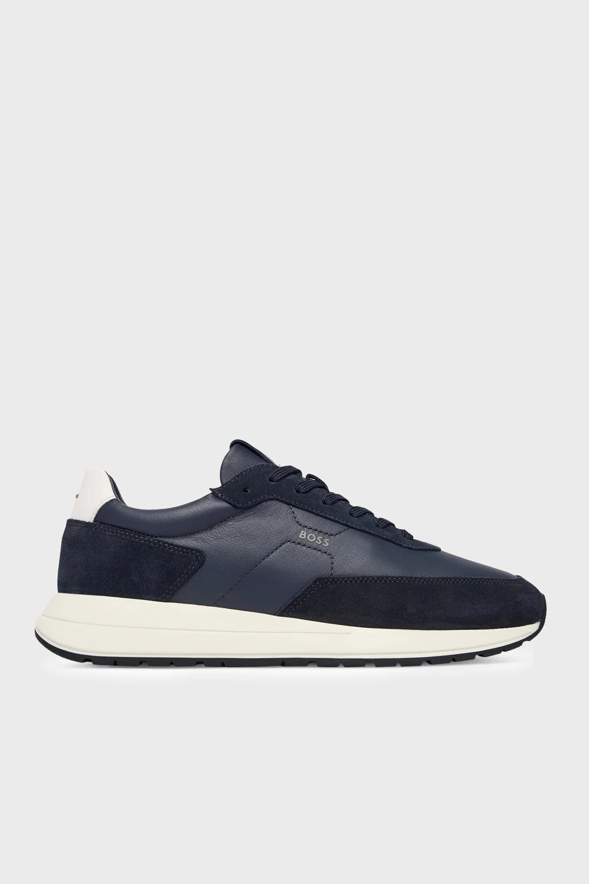 Boss Süet Detaylı Logolu Sneaker Erkek Ayakkabı 50557837 401 LACİVERT - 1
