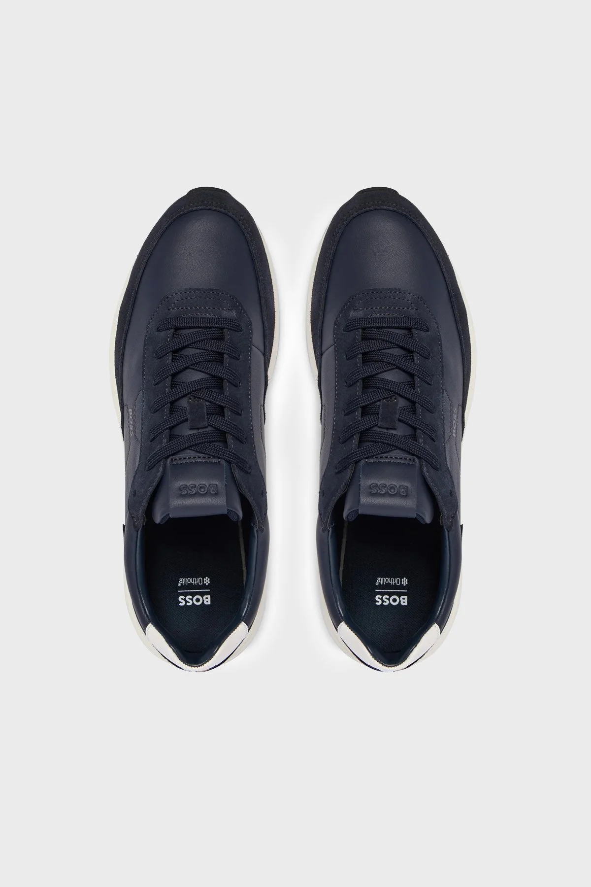 Boss Süet Detaylı Logolu Sneaker Erkek Ayakkabı 50557837 401 Lacivert - 9