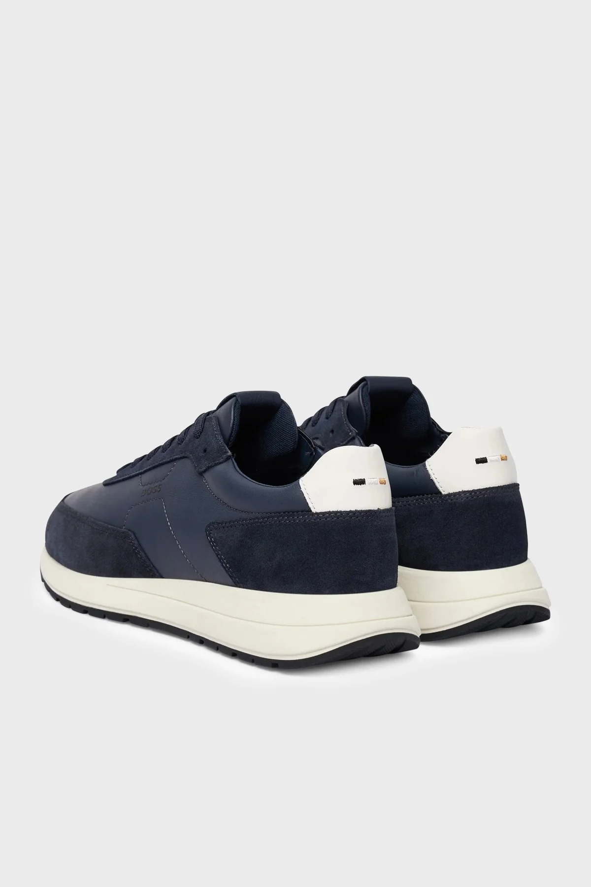 Boss Süet Detaylı Logolu Sneaker Erkek Ayakkabı 50557837 401 Lacivert - 10
