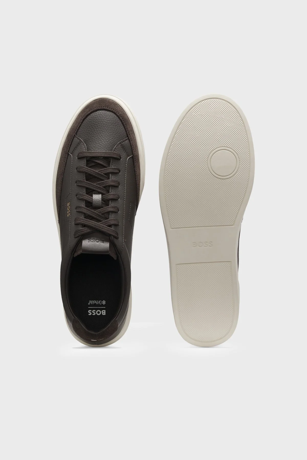 Boss Süet Detaylı Sneaker Erkek Ayakkabı 50568536 201 Kahve - 4