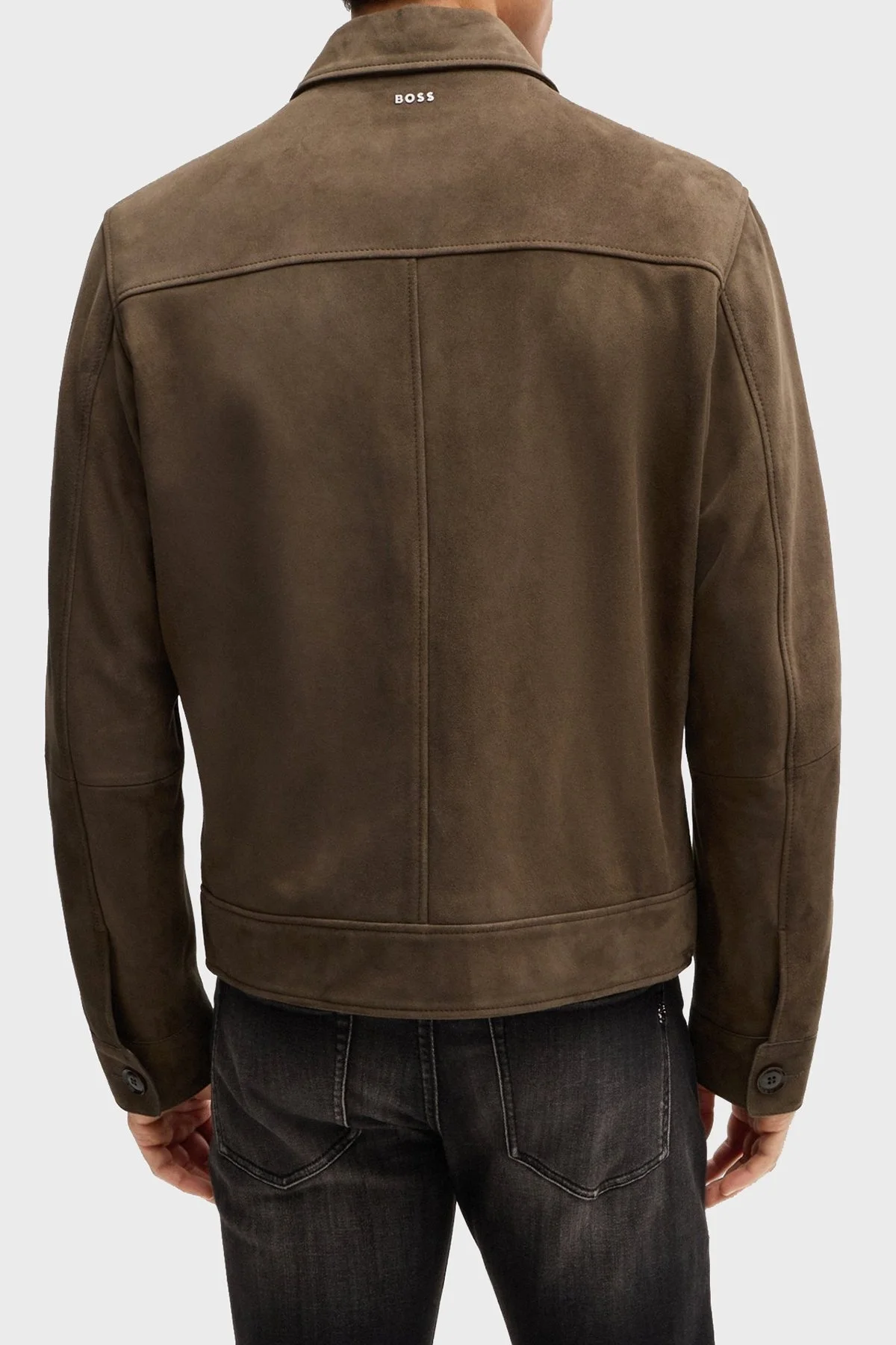 Boss Süet Regular Fit Erkek Ceket 50528014 361 HAKİ - 2