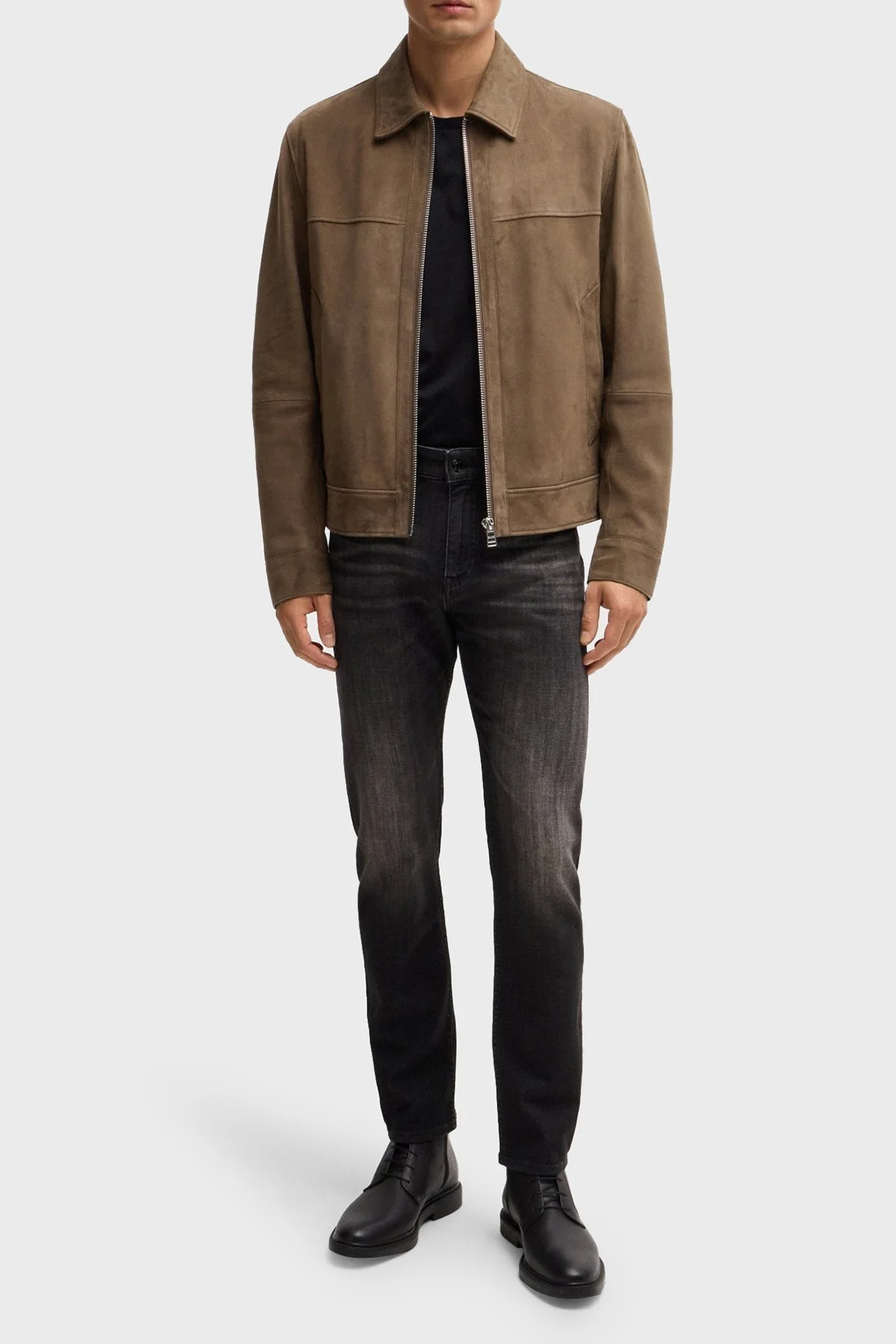 Boss Süet Regular Fit Erkek Ceket 50528014 361 HAKİ - 3