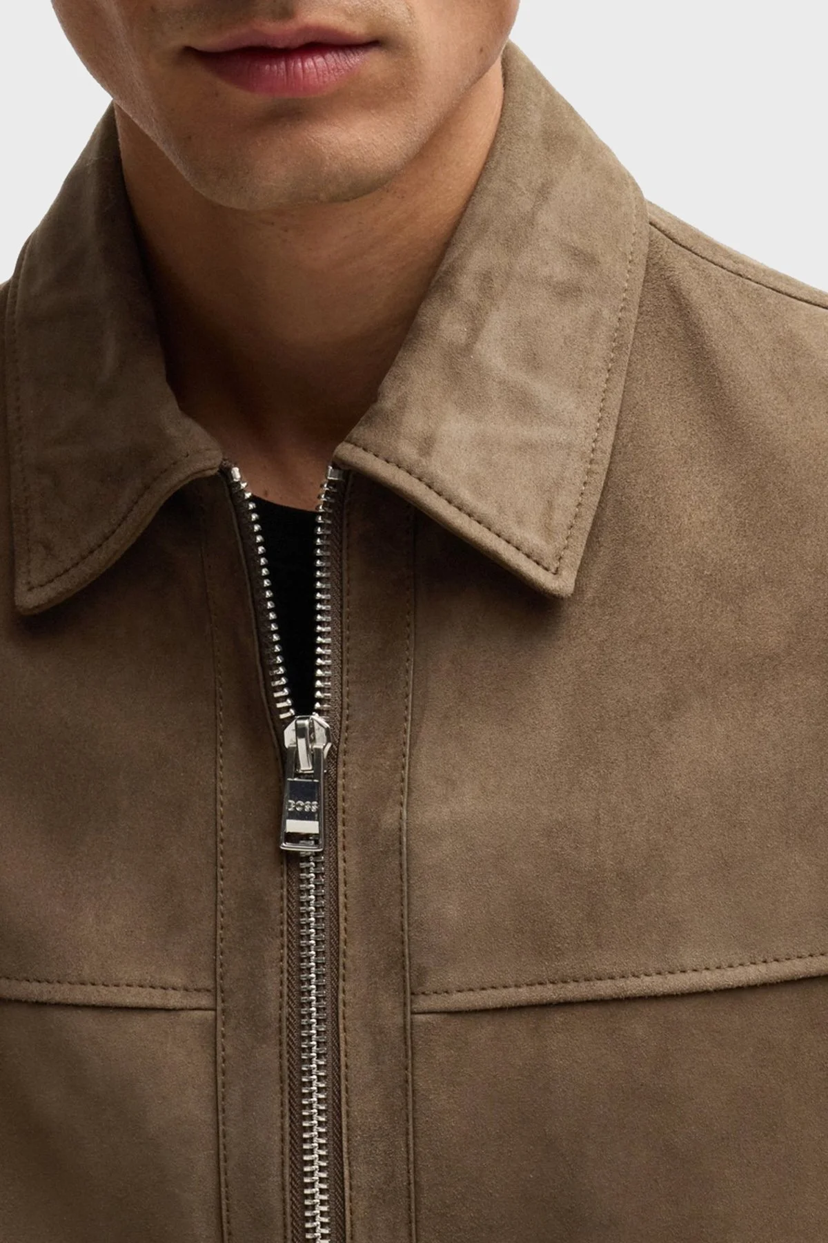 Boss Süet Regular Fit Erkek Ceket 50528014 361 HAKİ - 4