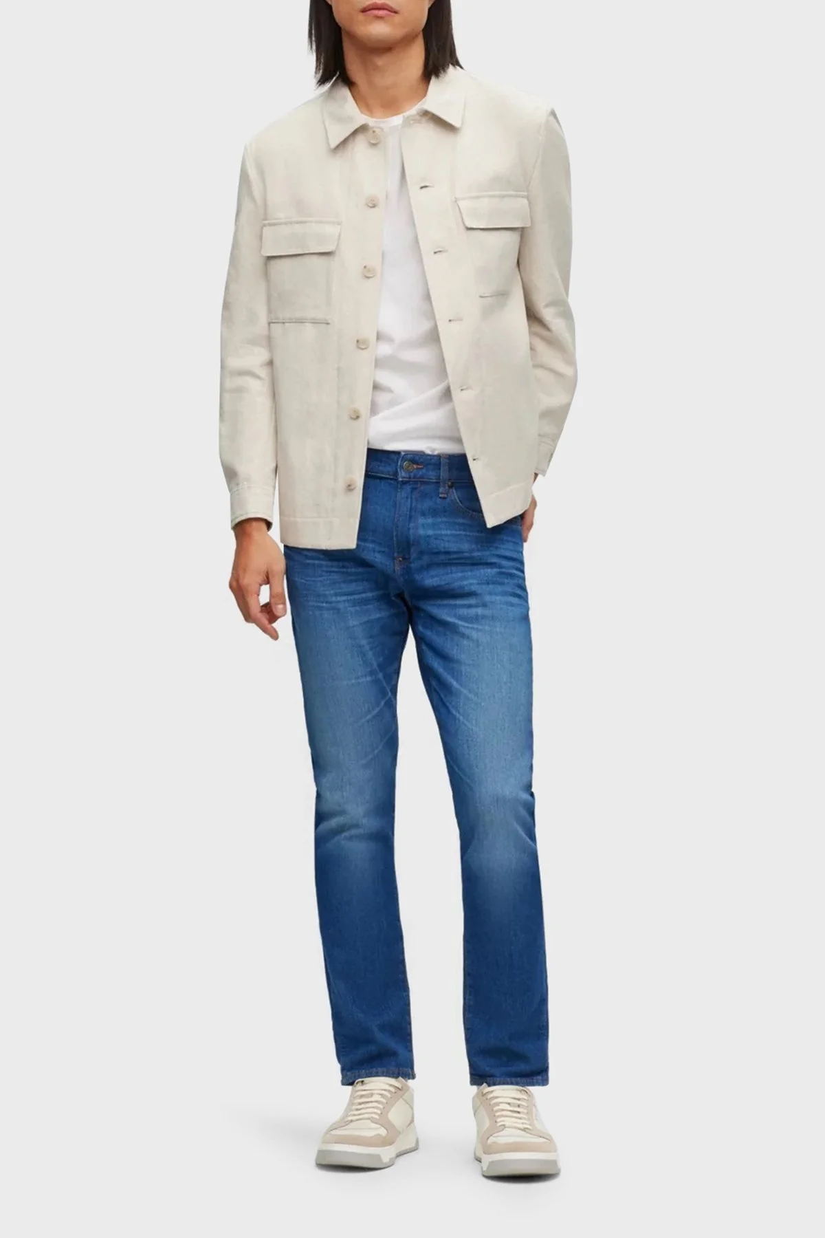 Boss Süper Yumuşak Pamuklu Slim Fit Normal Bel Dar Paça Jeans Erkek Kot Pantolon 50488478 434 LACİVERT - 1