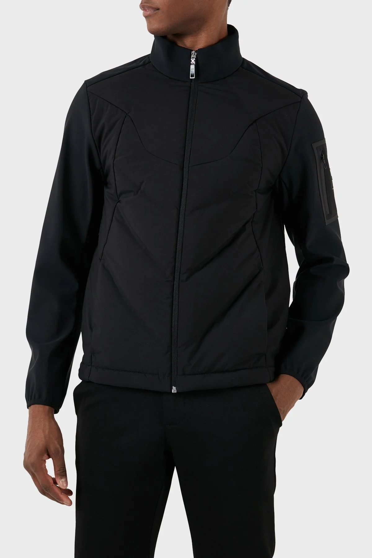 Boss Suya Dayanıklı Regular Fit Kuş Tüyü Dolgulu Erkek Mont 50499483 001 SİYAH - 1