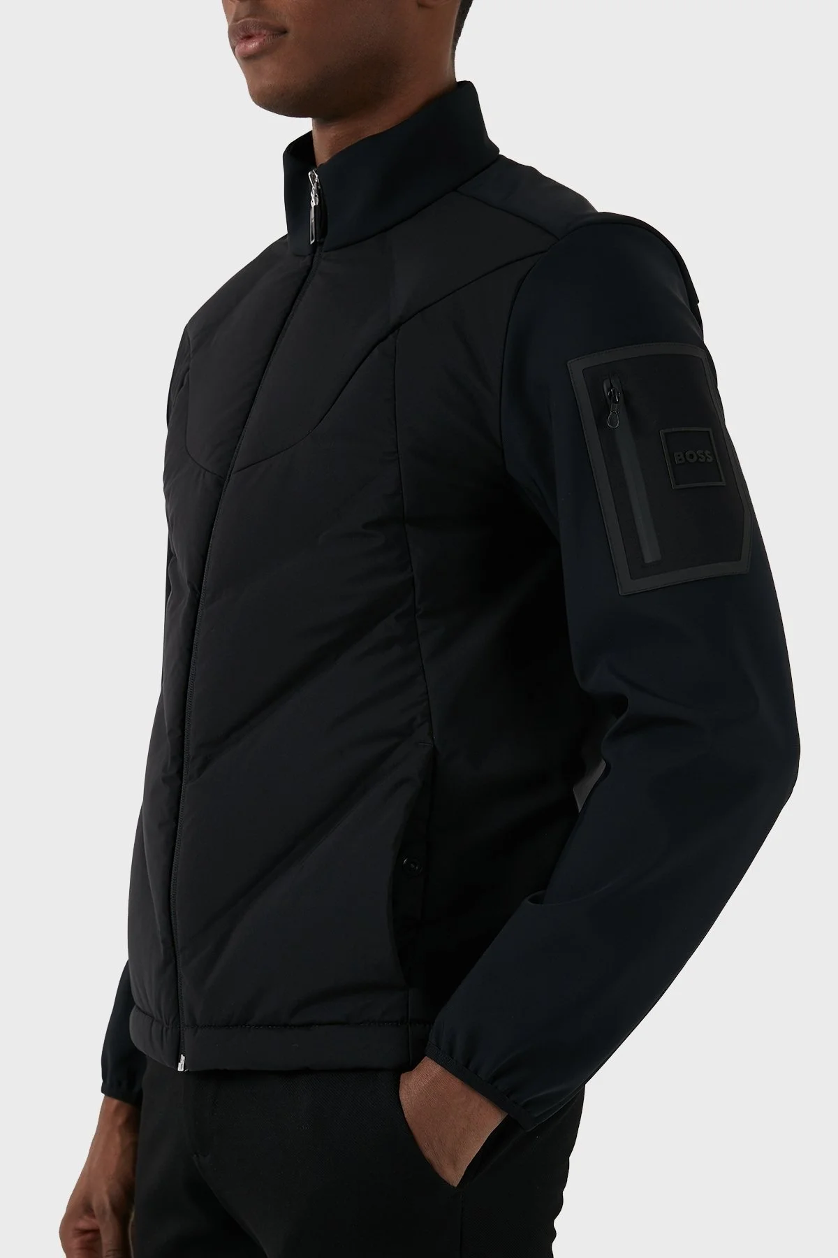 Boss Suya Dayanıklı Regular Fit Kuş Tüyü Dolgulu Erkek Mont 50499483 001 SİYAH - 4