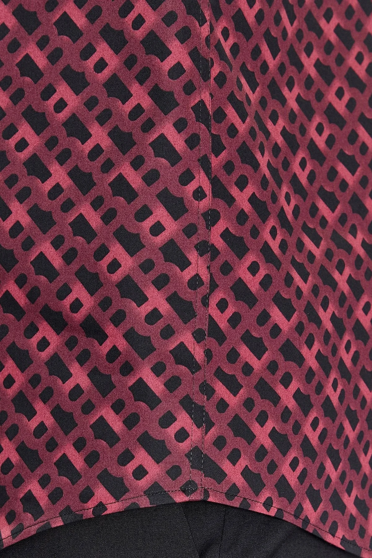 Boss Tamamı Logogramlı % 100 Pamuk Slim Fit Erkek Gömlek 50502888 602 BORDO - 10