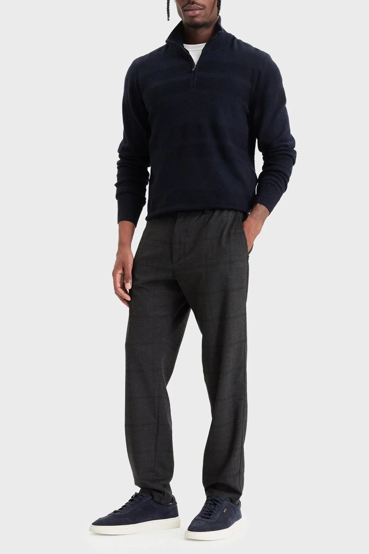 Boss Tapered Fit Bağlamalı Bel Düz Paça Erkek Pantolon 50571678 001 Siyah - 2