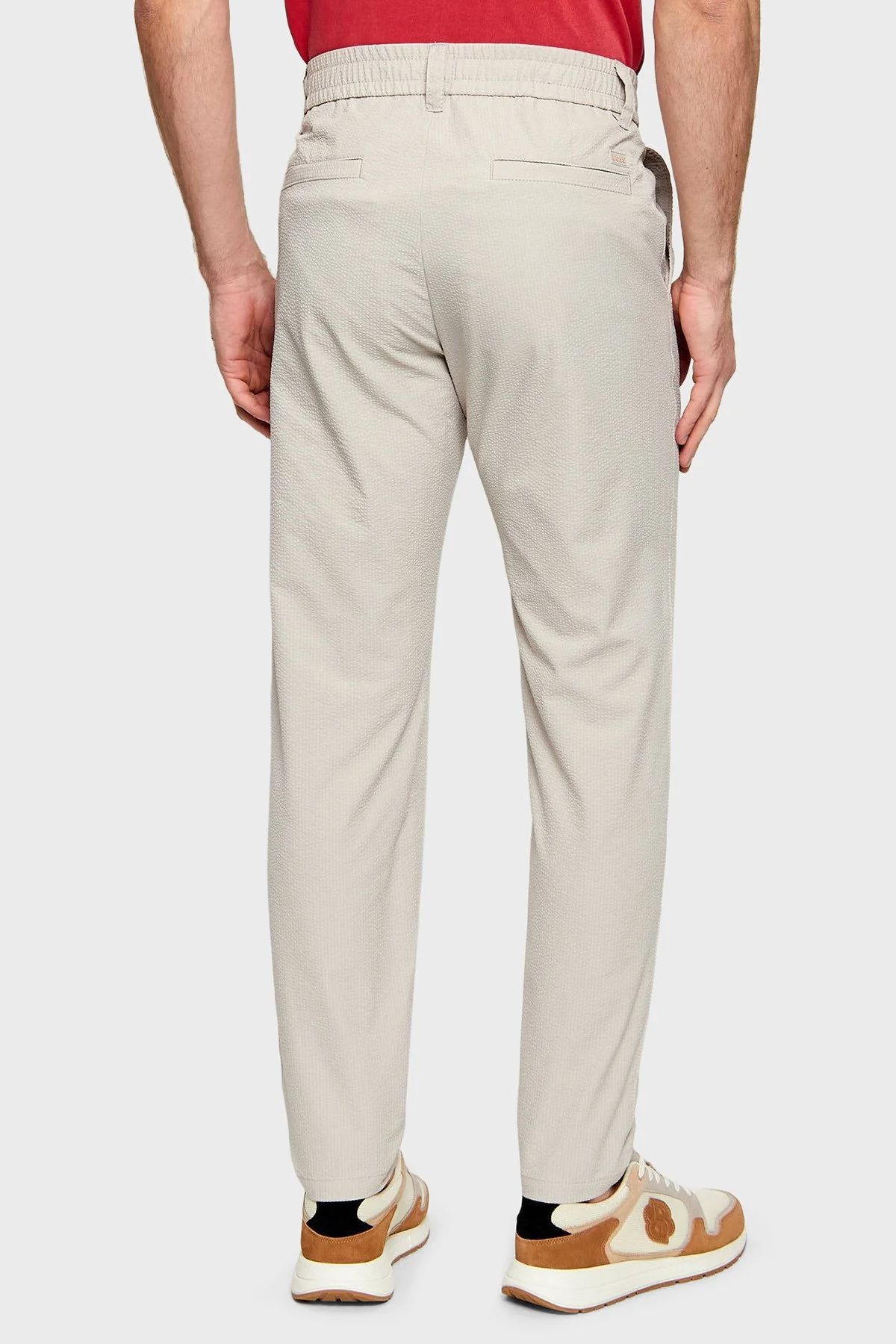 Boss Tapered Fit Normal Bel Cepli Erkek Pantolon 50562178 070 GRİ - 3