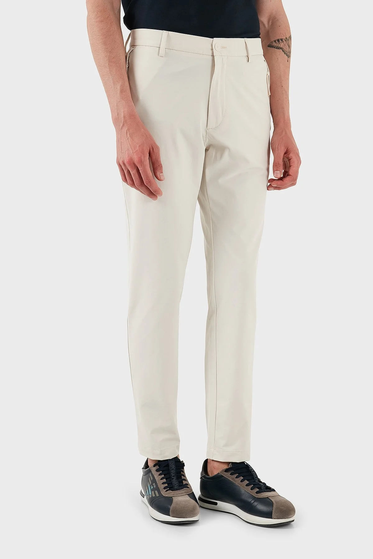 Boss Tapered Fit Normal Bel Daralan Paça Erkek Pantolon 50538087 131 EKRU - 4