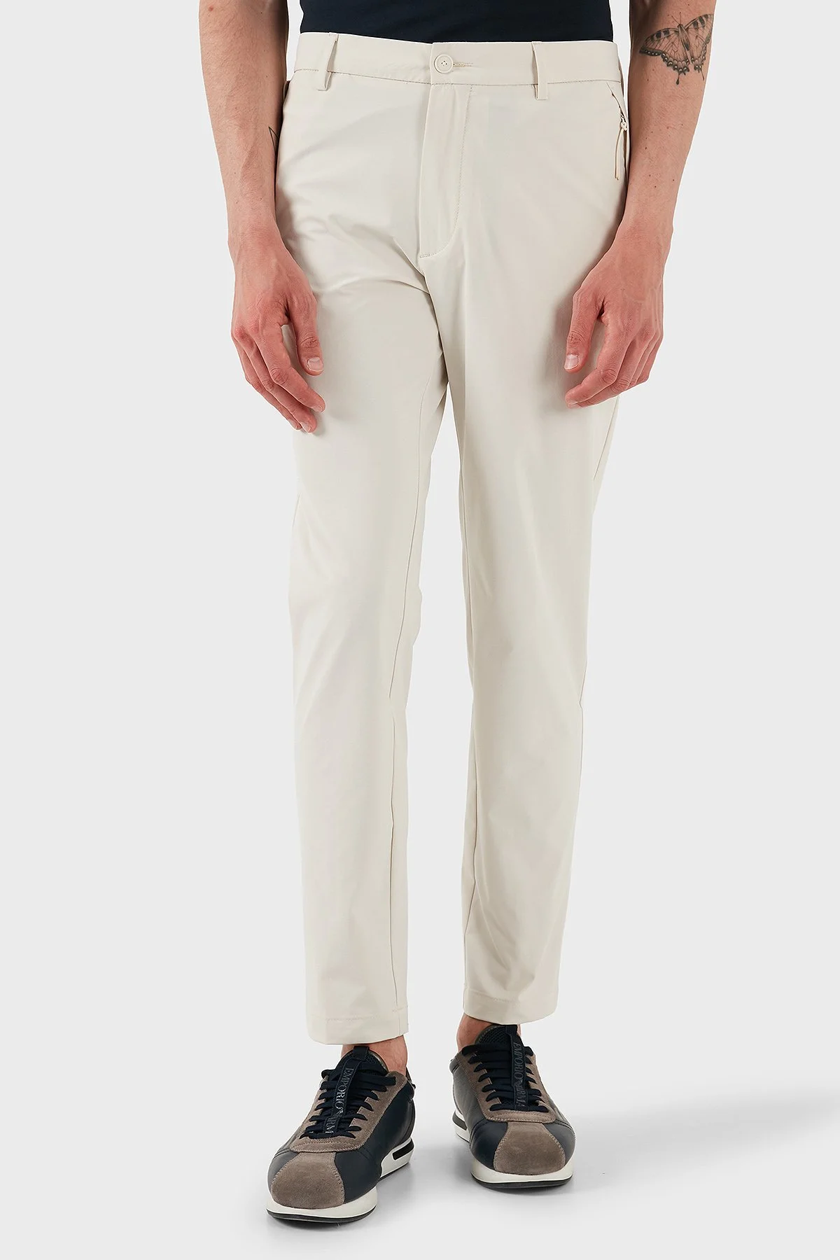 Boss Tapered Fit Normal Bel Daralan Paça Erkek Pantolon 50538087 131 EKRU - 1