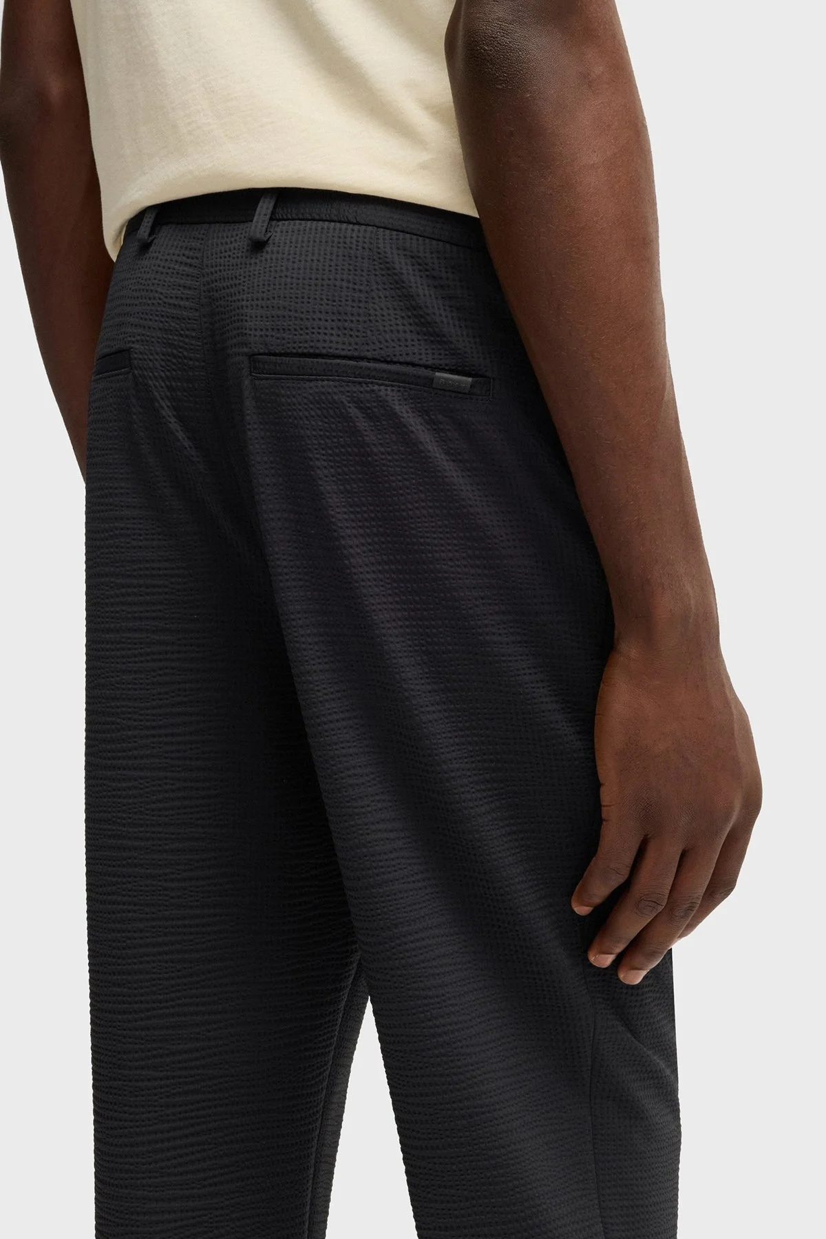 Boss Tapered Fit Normal Bel Daralan Paça Erkek Pantolon 50540687 001 SİYAH - 4