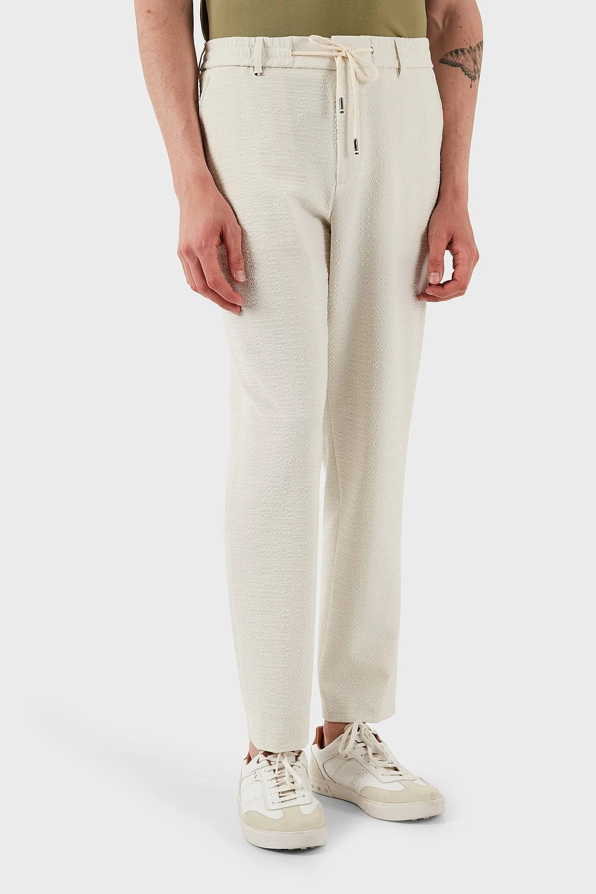 Boss Tapered Fit Normal Bel Daralan Paça Erkek Pantolon 50540791 131 BEJ - 1