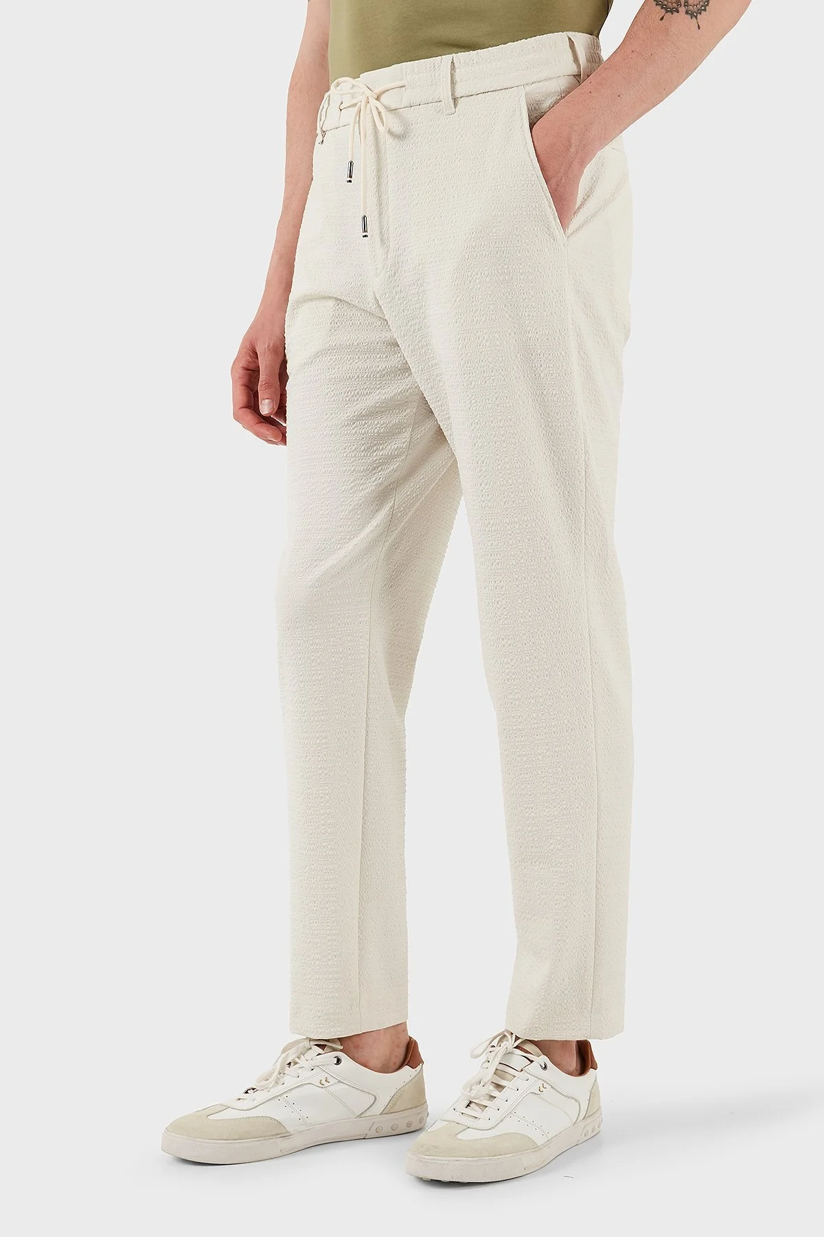 Boss Tapered Fit Normal Bel Daralan Paça Erkek Pantolon 50540791 131 BEJ - 4