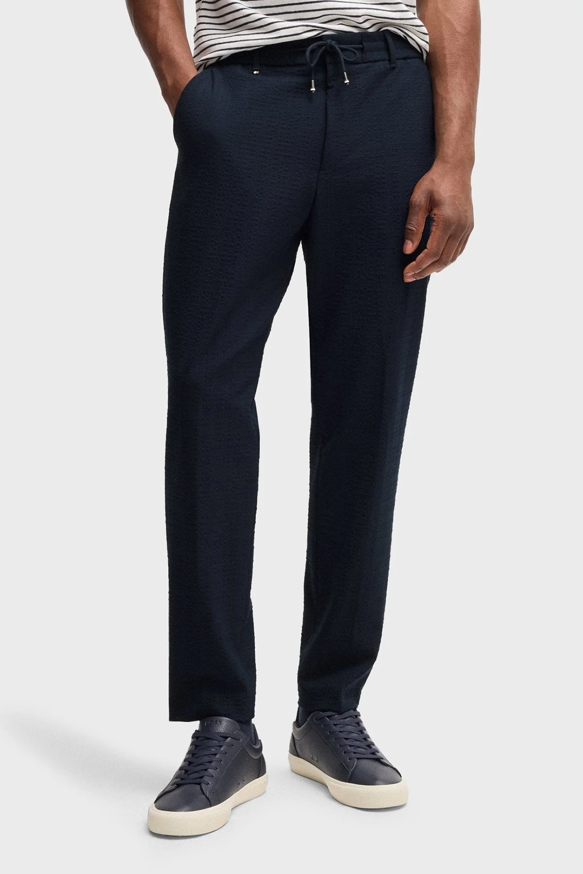 Boss Tapered Fit Normal Bel Daralan Paça Erkek Pantolon 50540791 404 LACİVERT - 1