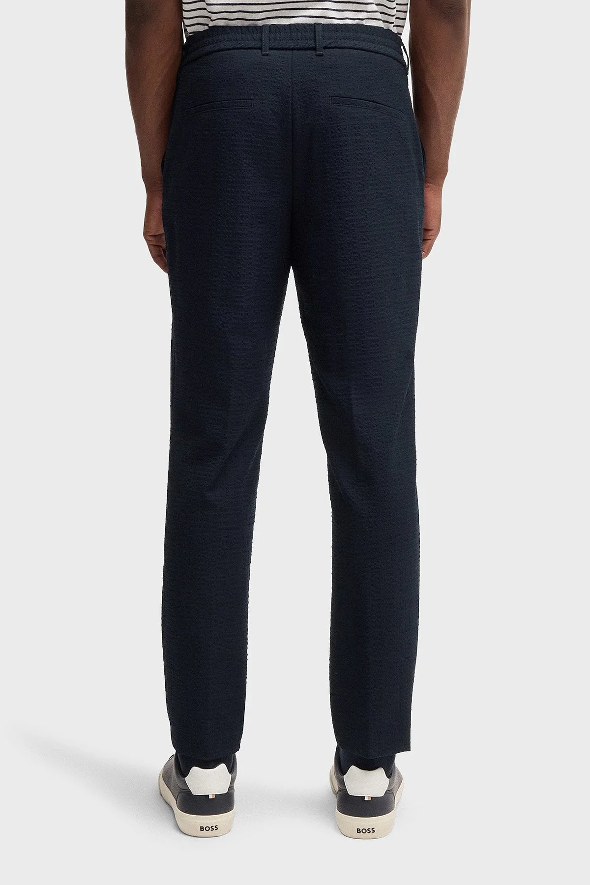 Boss Tapered Fit Normal Bel Daralan Paça Erkek Pantolon 50540791 404 LACİVERT - 3