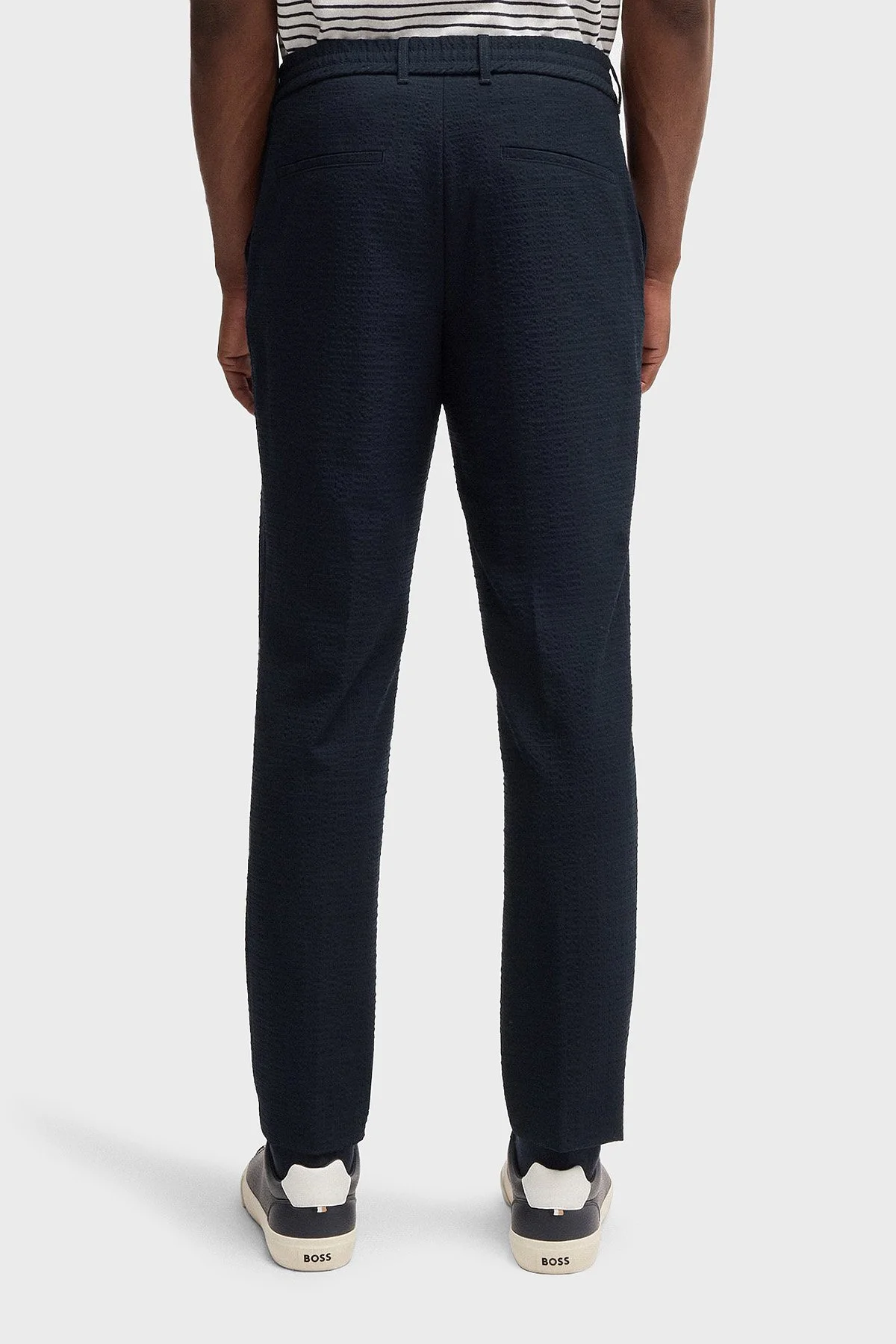 Boss Tapered Fit Normal Bel Daralan Paça Erkek Pantolon 50540791 404 LACİVERT - 3