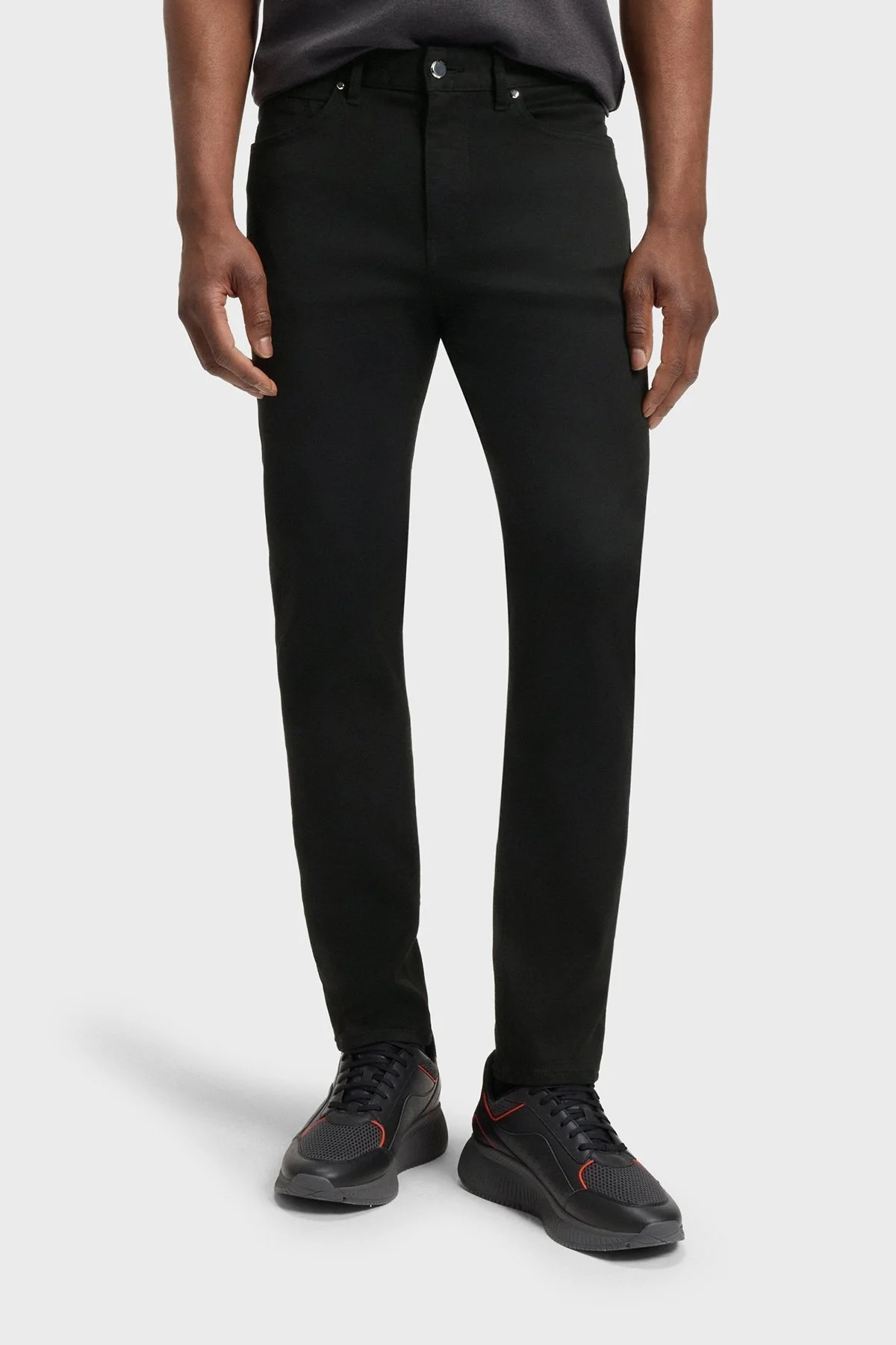 Boss Tapered Fit Normal Bel Daralan Paça Jeans Erkek Kot Pantolon 50550924 003 SİYAH - 2