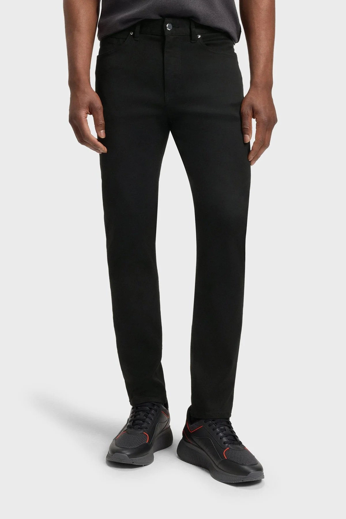 Boss Tapered Fit Normal Bel Daralan Paça Jeans Erkek Kot Pantolon 50550924 003 SİYAH - 2