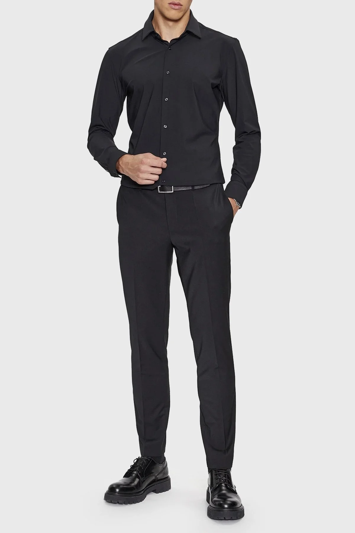 Boss Uzun Kollu Slim Fit Erkek Gömlek 50503554 001 SİYAH - 2