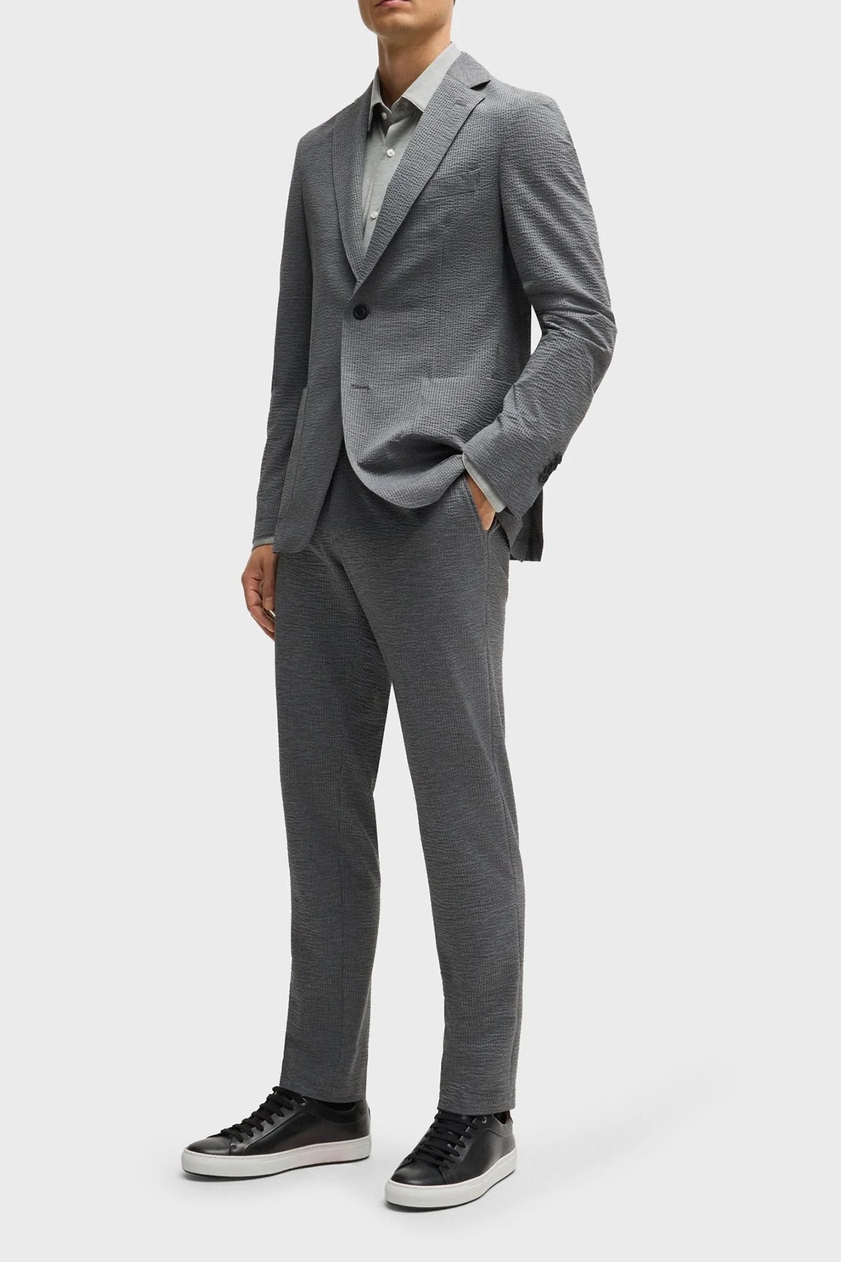 Boss Uzun Kollu Slim Fit Erkek Gömlek 50520091 041 GRİ - 3