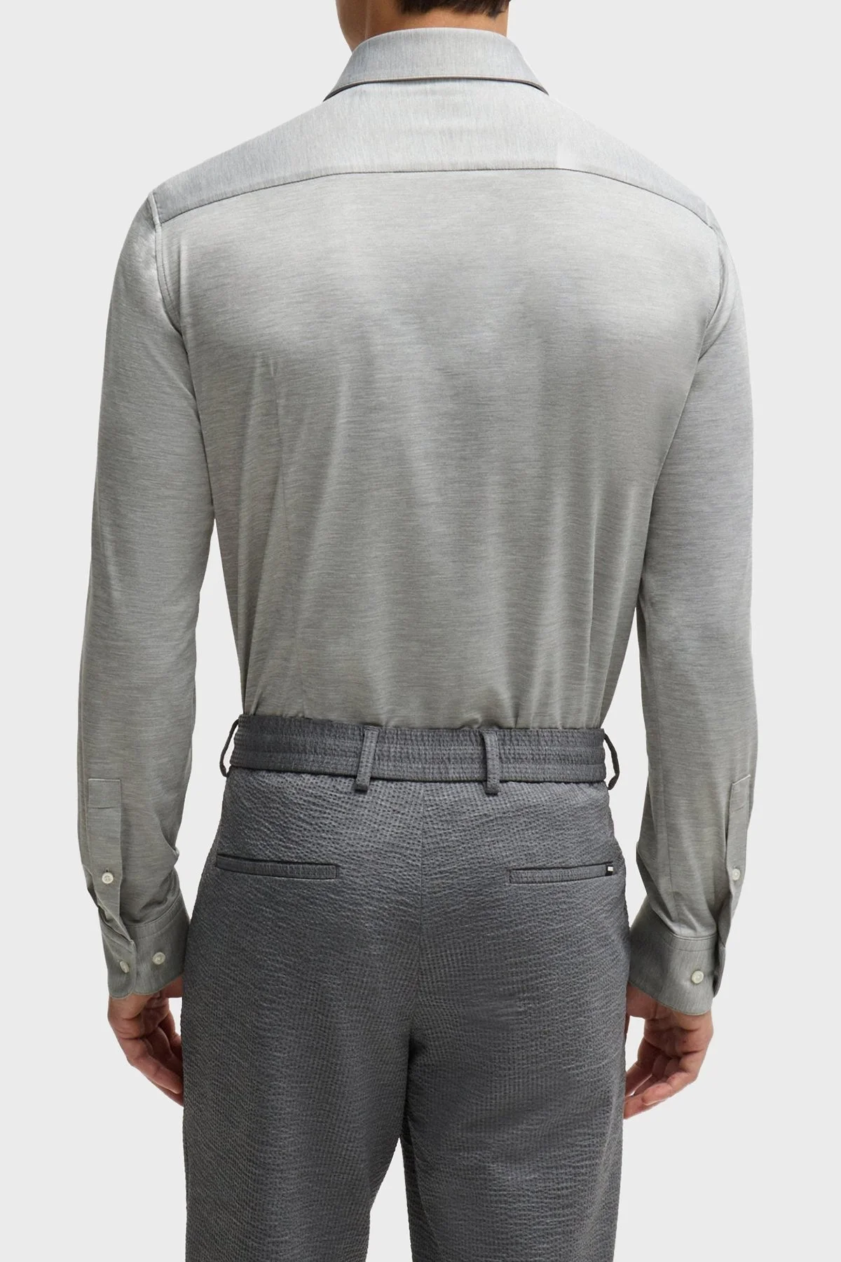 Boss Uzun Kollu Slim Fit Erkek Gömlek 50520091 041 GRİ - 4