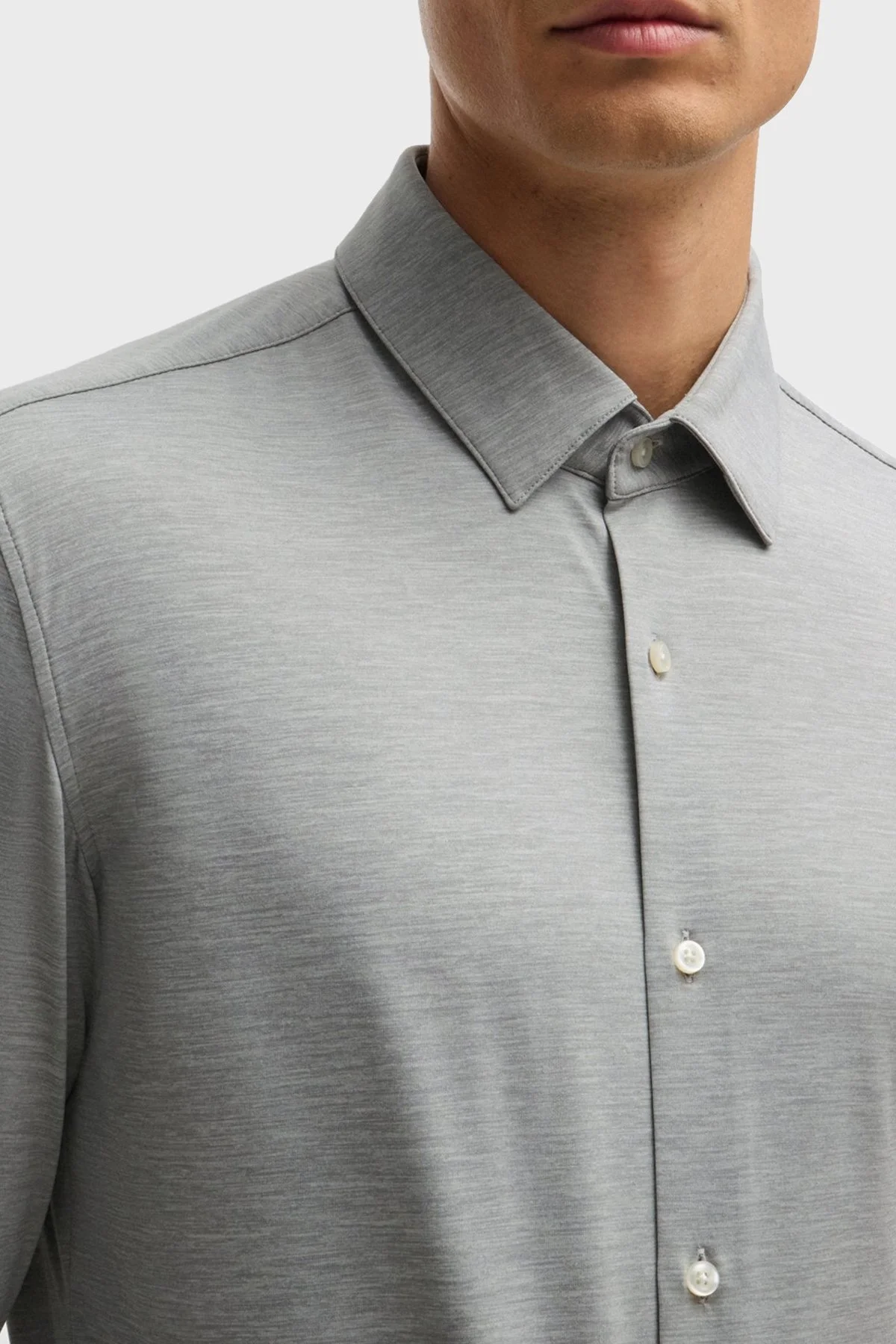 Boss Uzun Kollu Slim Fit Erkek Gömlek 50520091 041 GRİ - 5