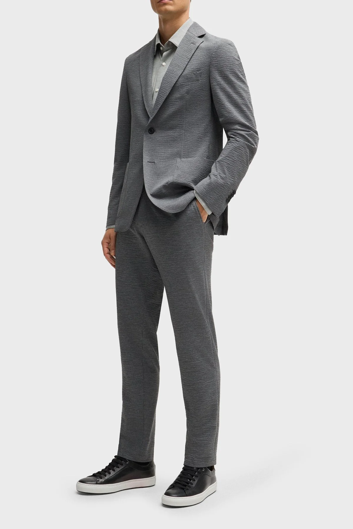 Boss Uzun Kollu Slim Fit Erkek Gömlek 50520091 041 GRİ - 3