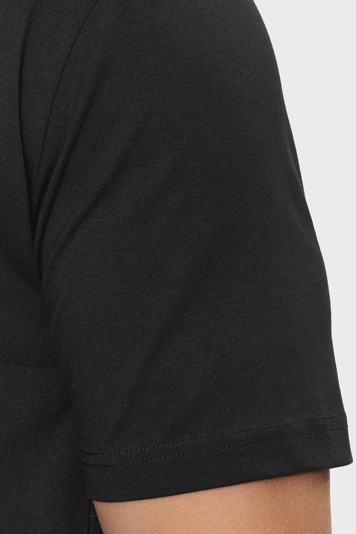 Boss Yansıtıcı Logo Baskılı Bisiklet Yaka Streç Pamuklu Regular Fit Erkek T Shirt 50501195 001 SİYAH - 4