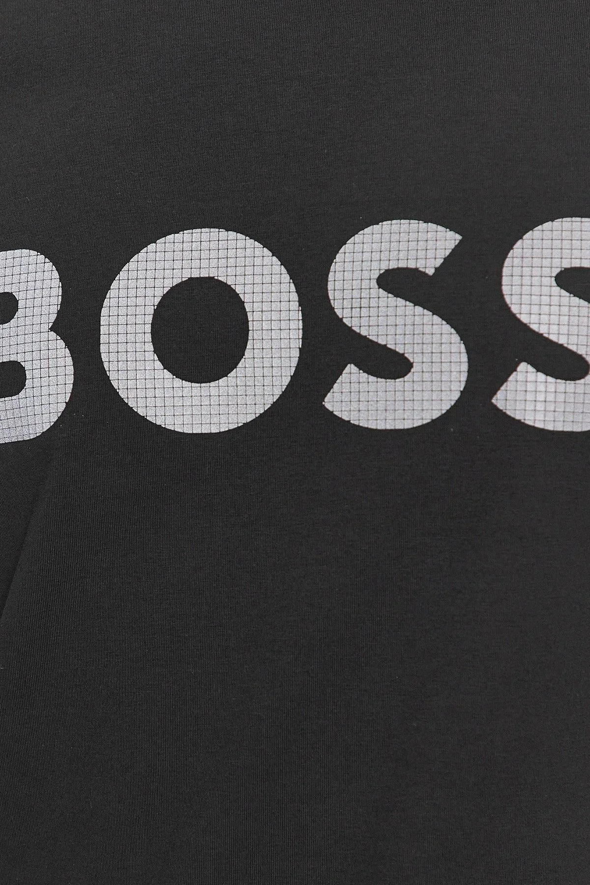 Boss Yansıtıcı Logo Baskılı Bisiklet Yaka Streç Pamuklu Regular Fit Erkek T Shirt 50501195 001 SİYAH - 5
