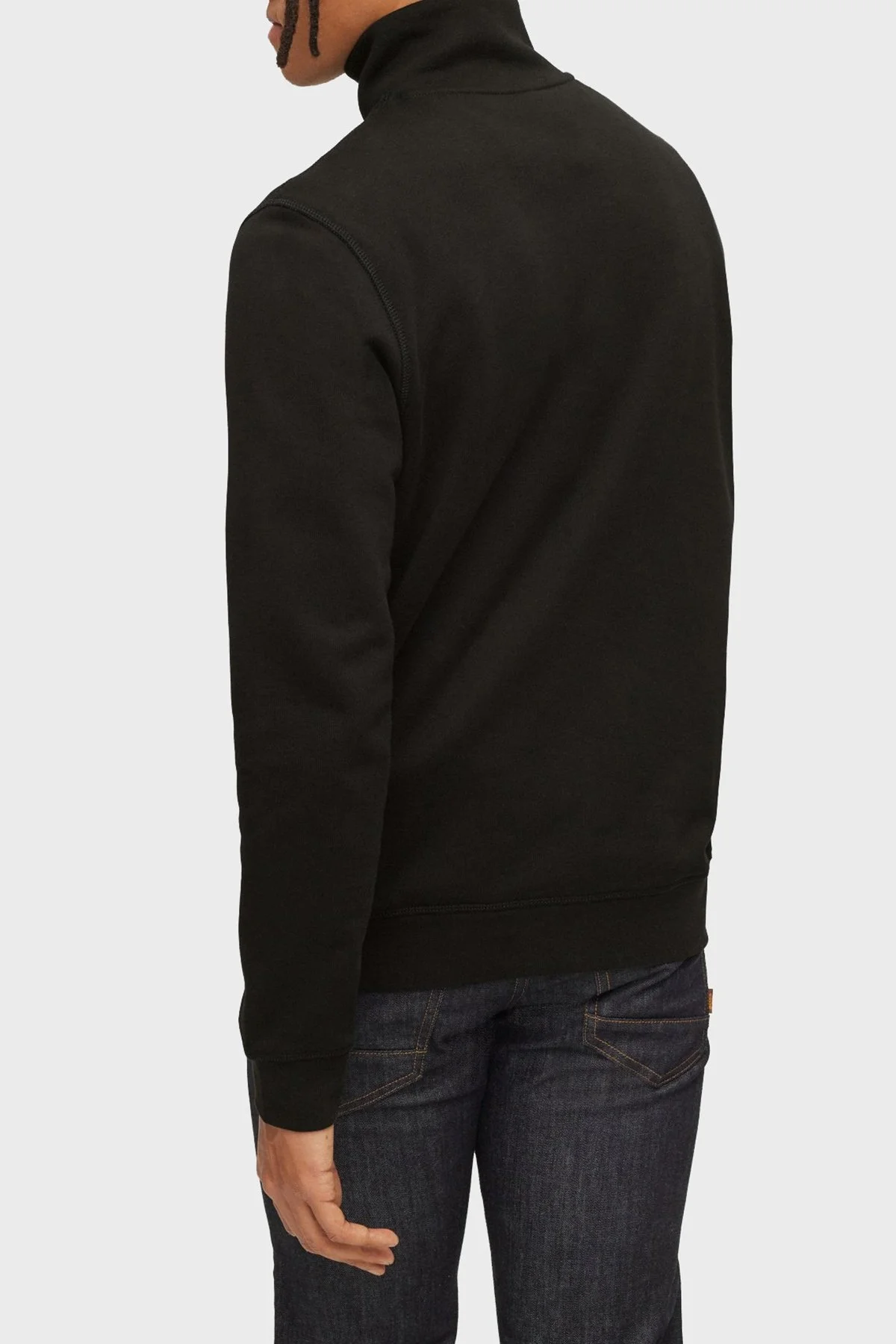 Boss Yarım Fermuarlı Regular Fit % 100 Pamuk Erkek Sweat 50468926 001 SİYAH - 7