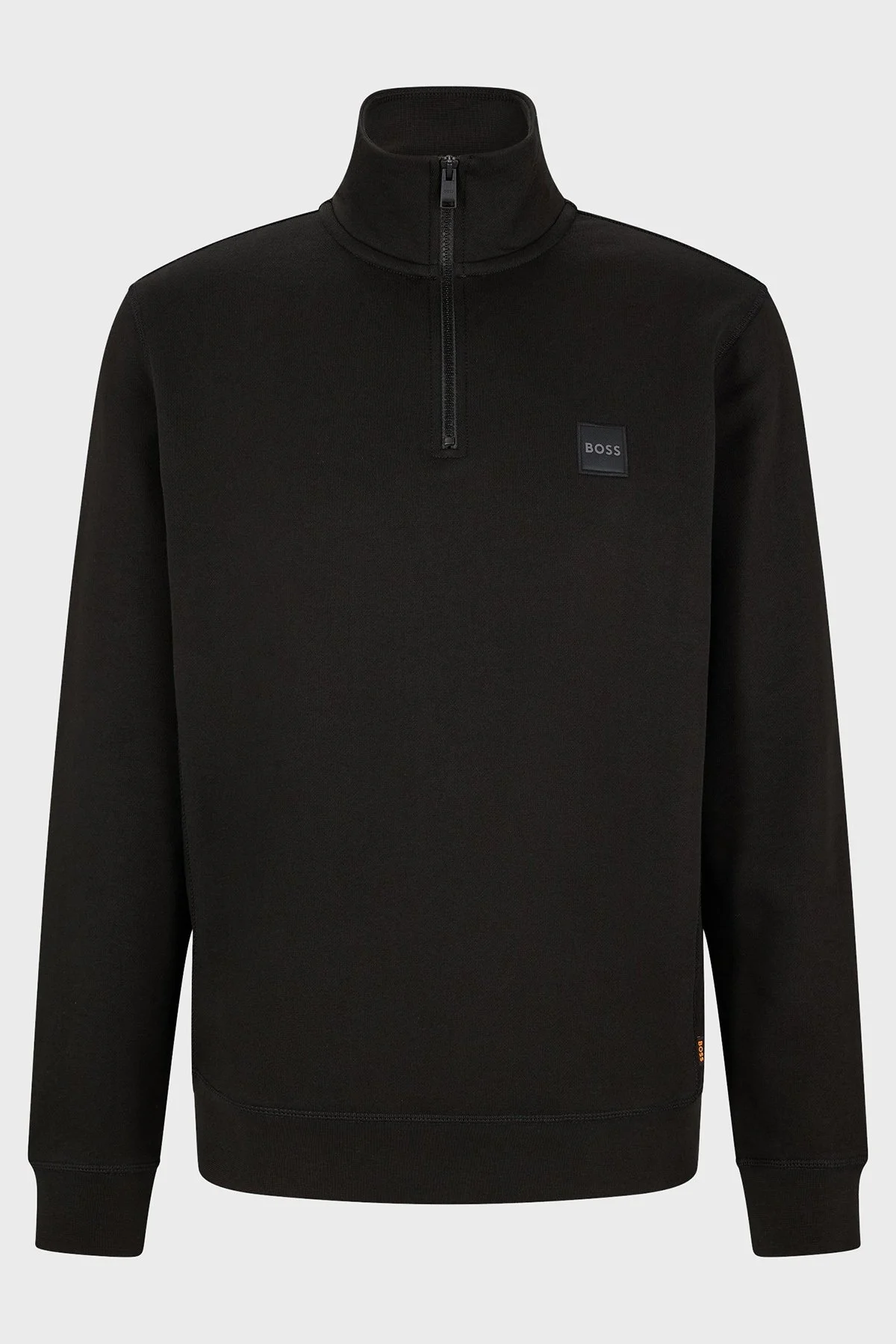 Boss Yarım Fermuarlı Regular Fit % 100 Pamuk Erkek Sweat 50468926 001 SİYAH - 10