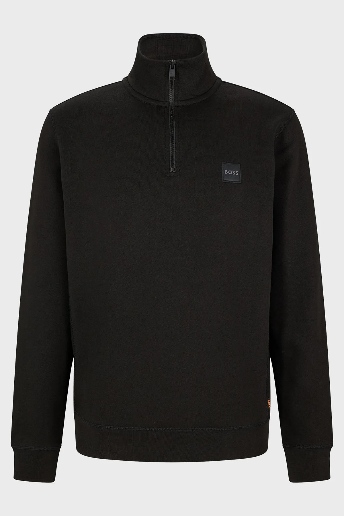 Boss Yarım Fermuarlı Regular Fit % 100 Pamuk Erkek Sweat 50468926 001 SİYAH - 5