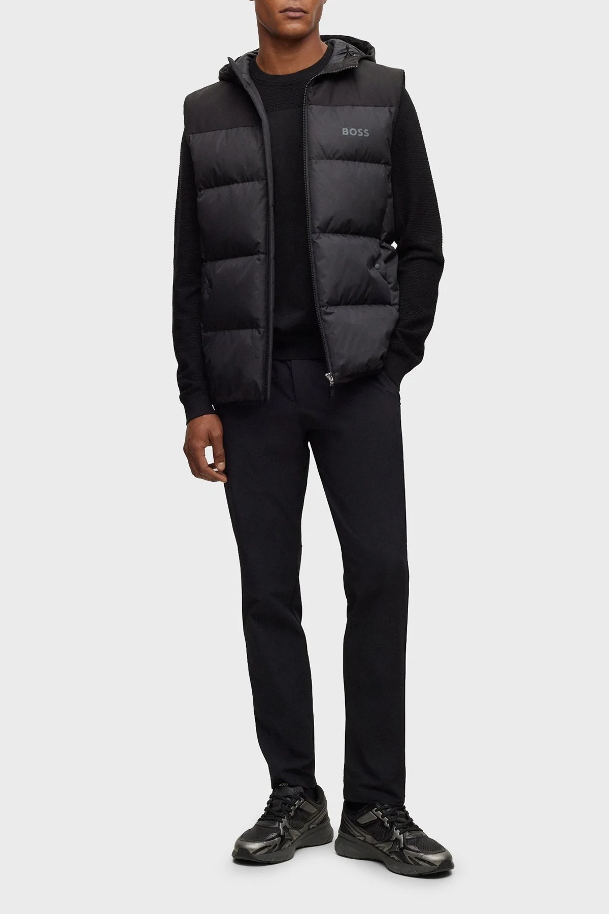 Boss Yün Karışımlı Bisiklet Yaka Regular Fit Erkek Kazak 50498559 001 SİYAH - 2