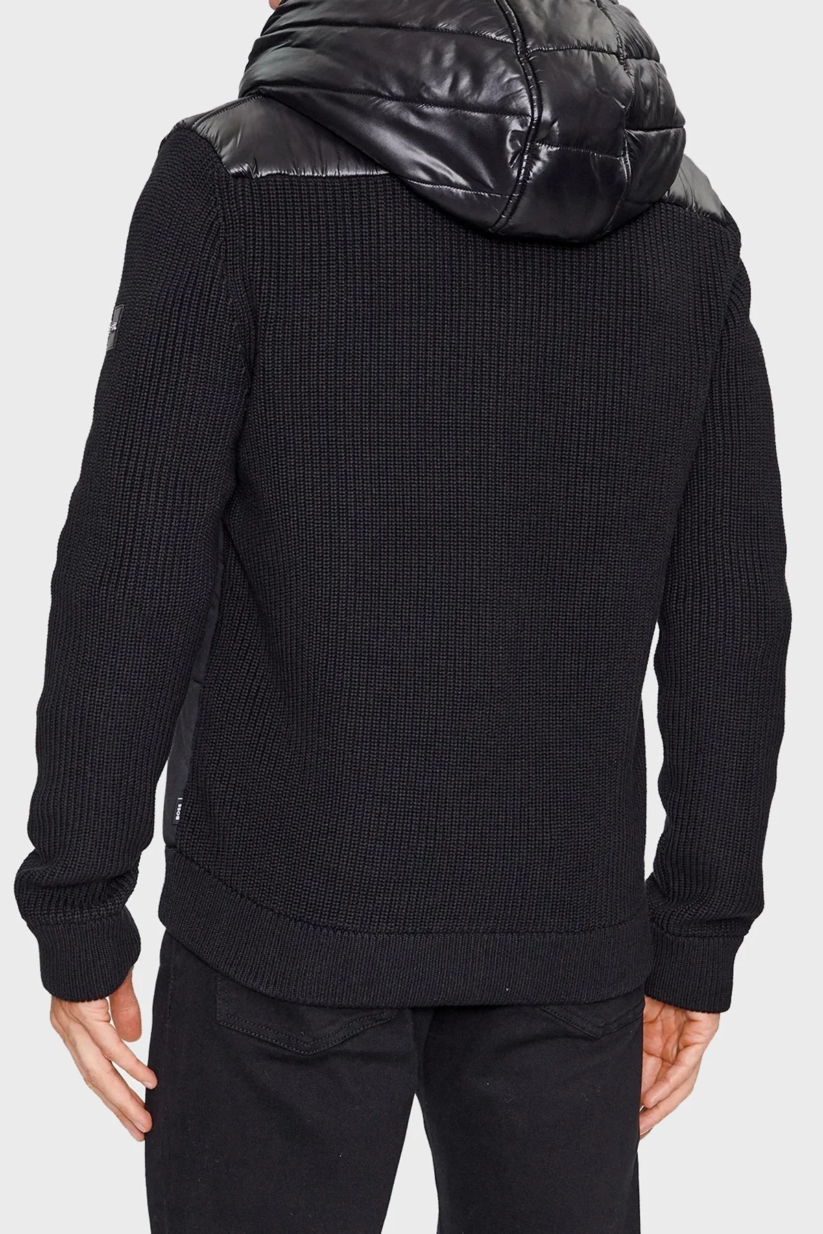 Boss Yün Karışımlı Cepli Kapüşonlu Spor Erkek Ceket 50500682 001 SİYAH - 3