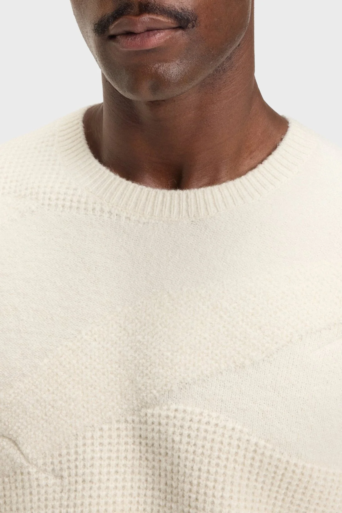 Boss Yün Karışımlı Dokulu Relaxed Fit Bisiklet Yaka Kazak Erkek Sweat 50550022 131 BEJ - 4