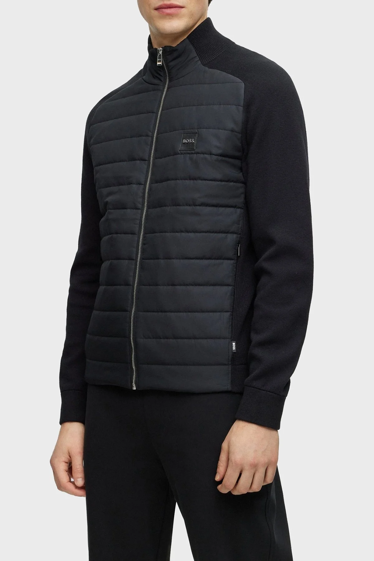 Boss Yün Karışımlı Fermuarlı Regular Fit Erkek Ceket 50500659 001 SİYAH - 1