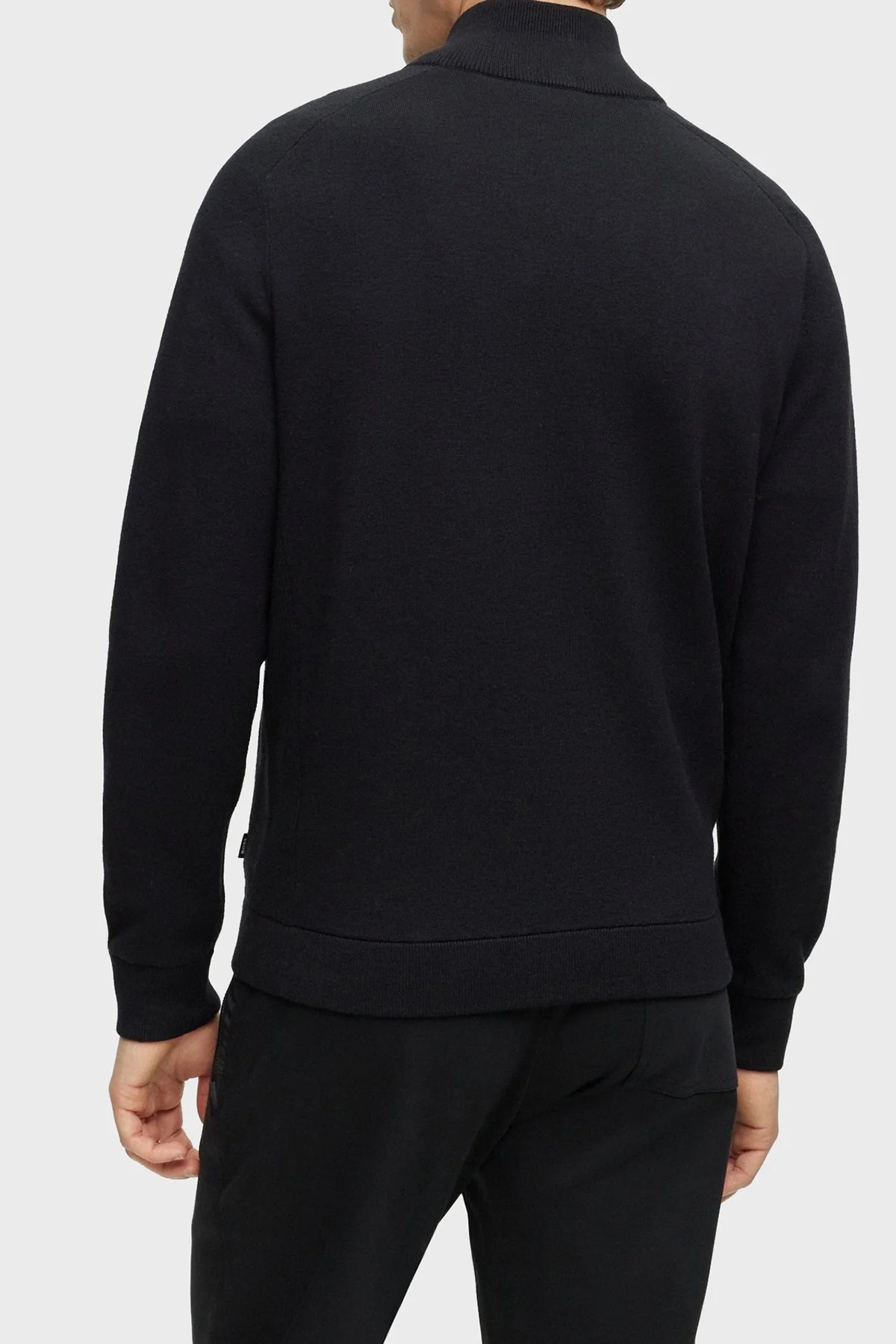 Boss Yün Karışımlı Fermuarlı Regular Fit Erkek Ceket 50500659 001 SİYAH - 4