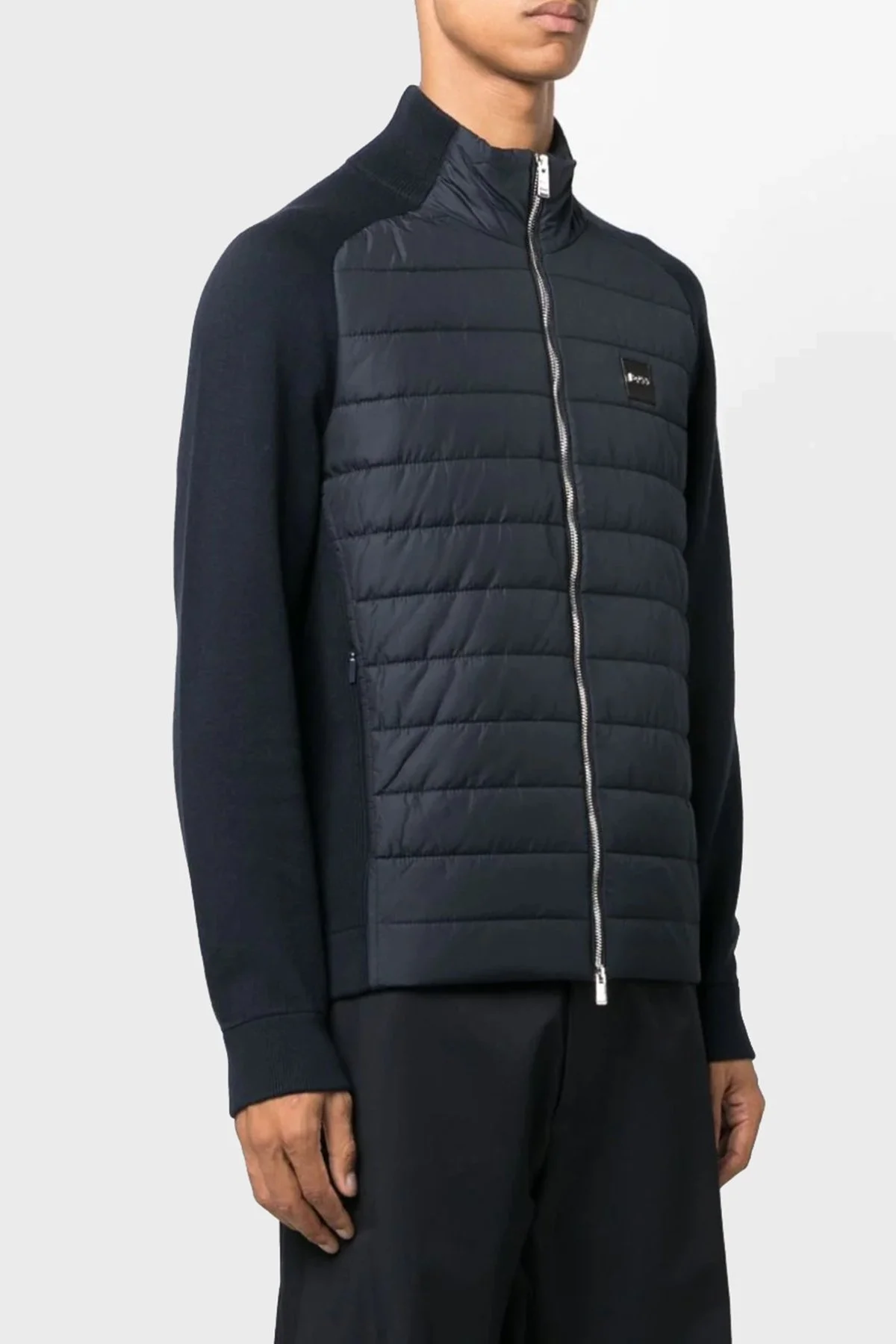 Boss Yün Karışımlı Fermuarlı Regular Fit Erkek Ceket 50500659 404 LACİVERT - 1