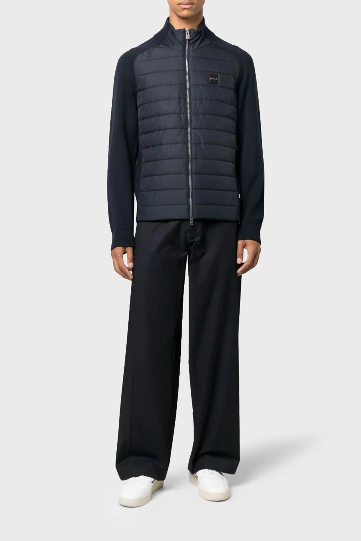 Boss Yün Karışımlı Fermuarlı Regular Fit Erkek Ceket 50500659 404 LACİVERT - 2